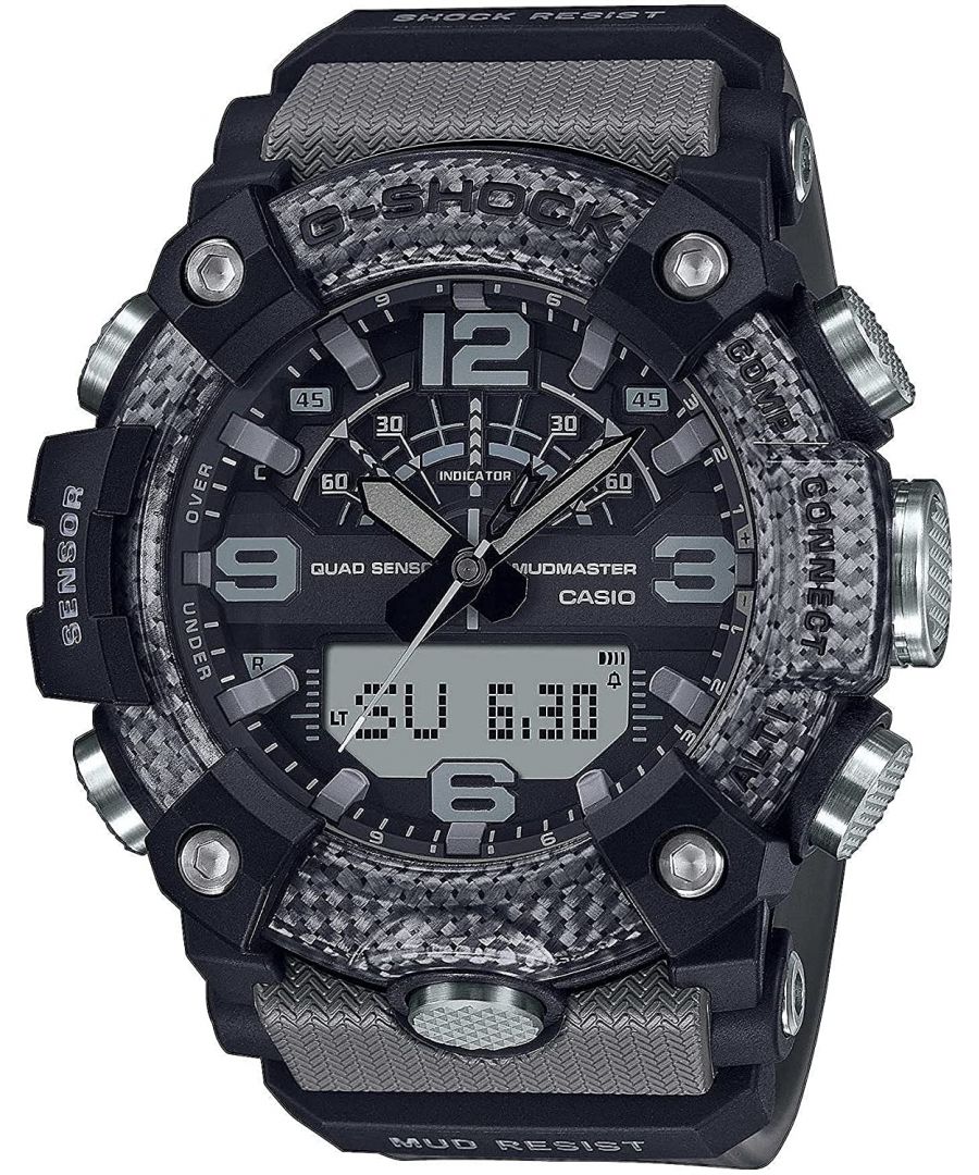 This Casio G-shock Analogue-Digital Watch for Men is the perfect timepiece to wear or to gift. It's Multicolour 48 mm Round case combined with the comfortable Grey Plastic watch band will ensure you enjoy this stunning timepiece without any compromise. Operated by a high quality Quartz movement and water resistant to 20 bars, your watch will keep ticking. This Smartwatch allows you to access a range of useful features. Compatible with iPhone / Android phones In order to connect to iPhone or an Android phone, a program must be downloaded from App Store / Android Store -The watch has a Calendar function: Day-Date, Bluetooth, Stop Watch, Compass, Worldtime, Thermometer High quality 21 cm length and 24 mm width Grey Plastic strap with a Buckle Case diameter: 48 mm,case thickness: 18 mm, case colour: Multicolour and dial colour: Black