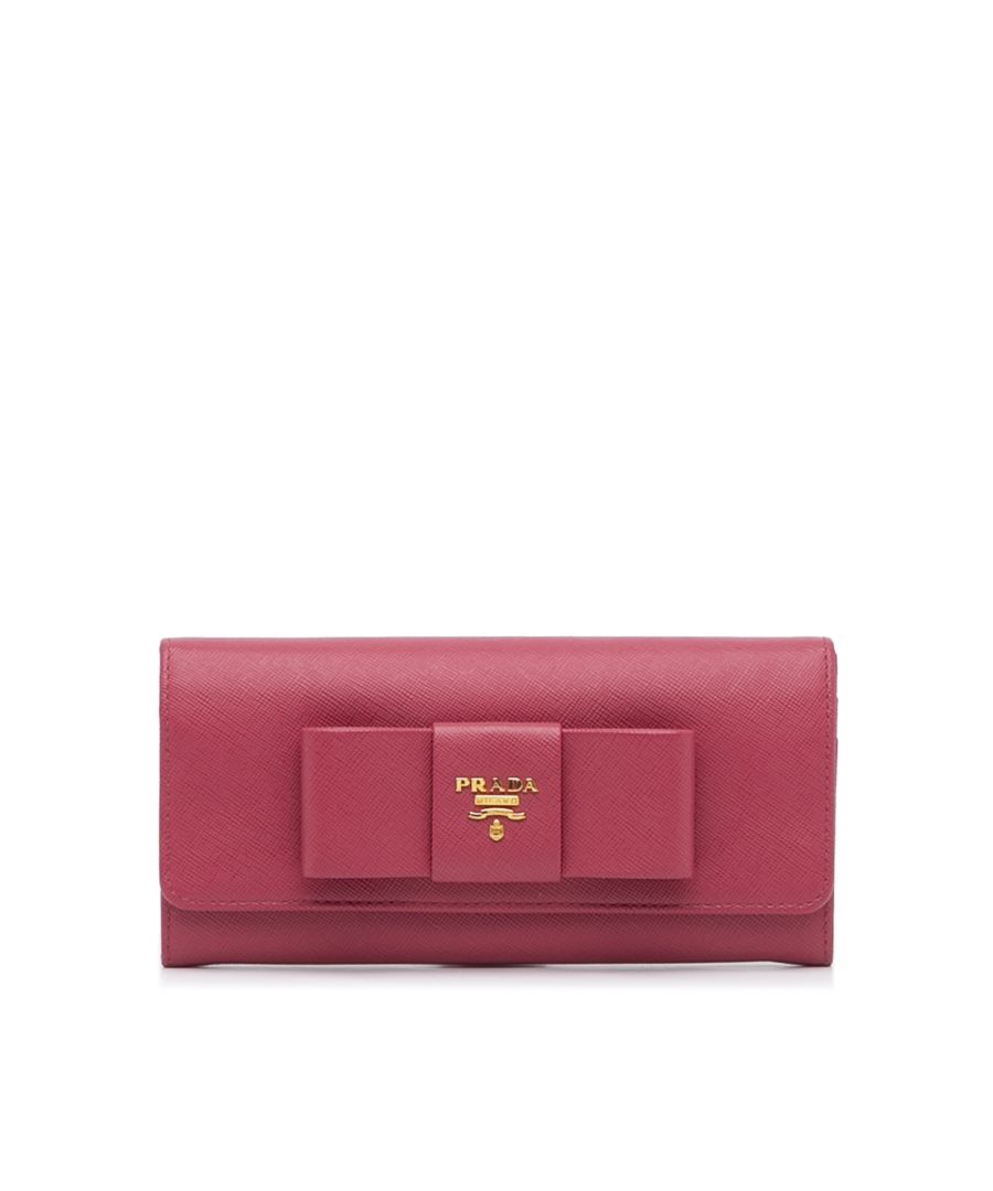 Prada Saffiano Fiocco Bow 6 Key Holder