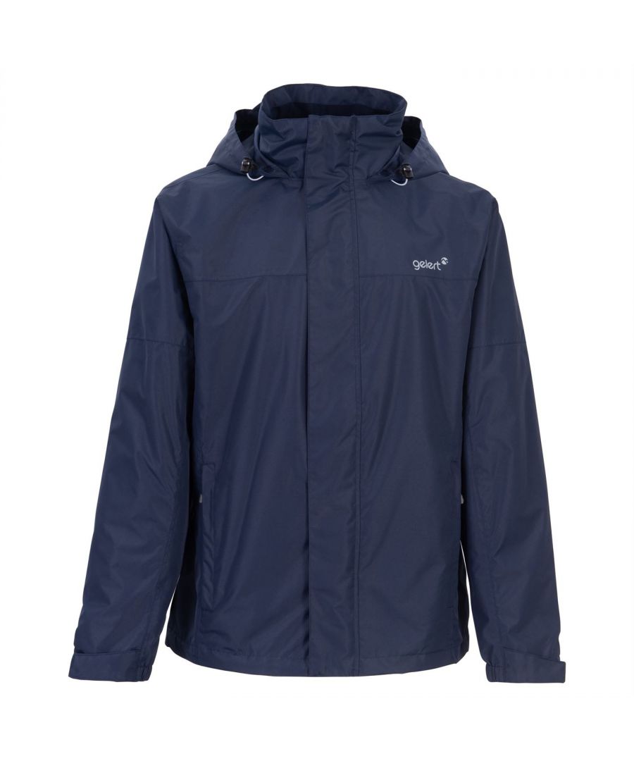 Gelert Horizon Waterproof Jacket Mens - The Gelert Horizon Jacket benefits from a Stormlite 5000mm waterproof and breathable lining, coupled with a fully adjustable leaked hood that can be stowed away.  > Mens jacket > Stormlite 5000mm waterproof / breathable > Adjustable, peaked stowaway hood > Zipped with chin guard > Napoleon pocket > Hook and loop adjustable cuffs > Zipped front pockets > Shockcord adjustable hem > 100% Polyester > Machine washable