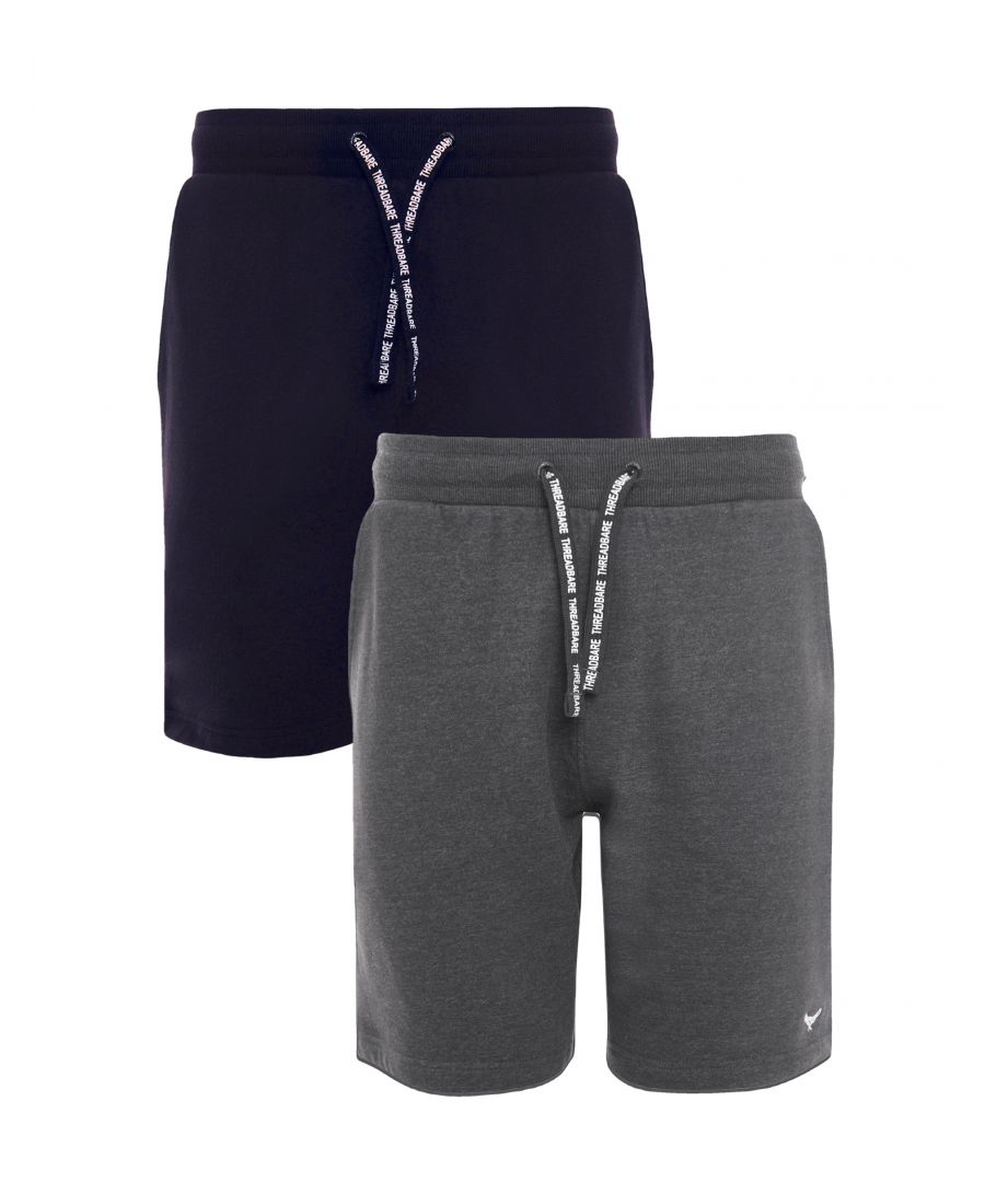 This twin pack from Threadbare comprises of two pairs of shorts with side pockets and ribbed elasticated waistband. Made from a cotton blend fabric to ensure a comfortable feel and easy washing. Other colours and long version available.