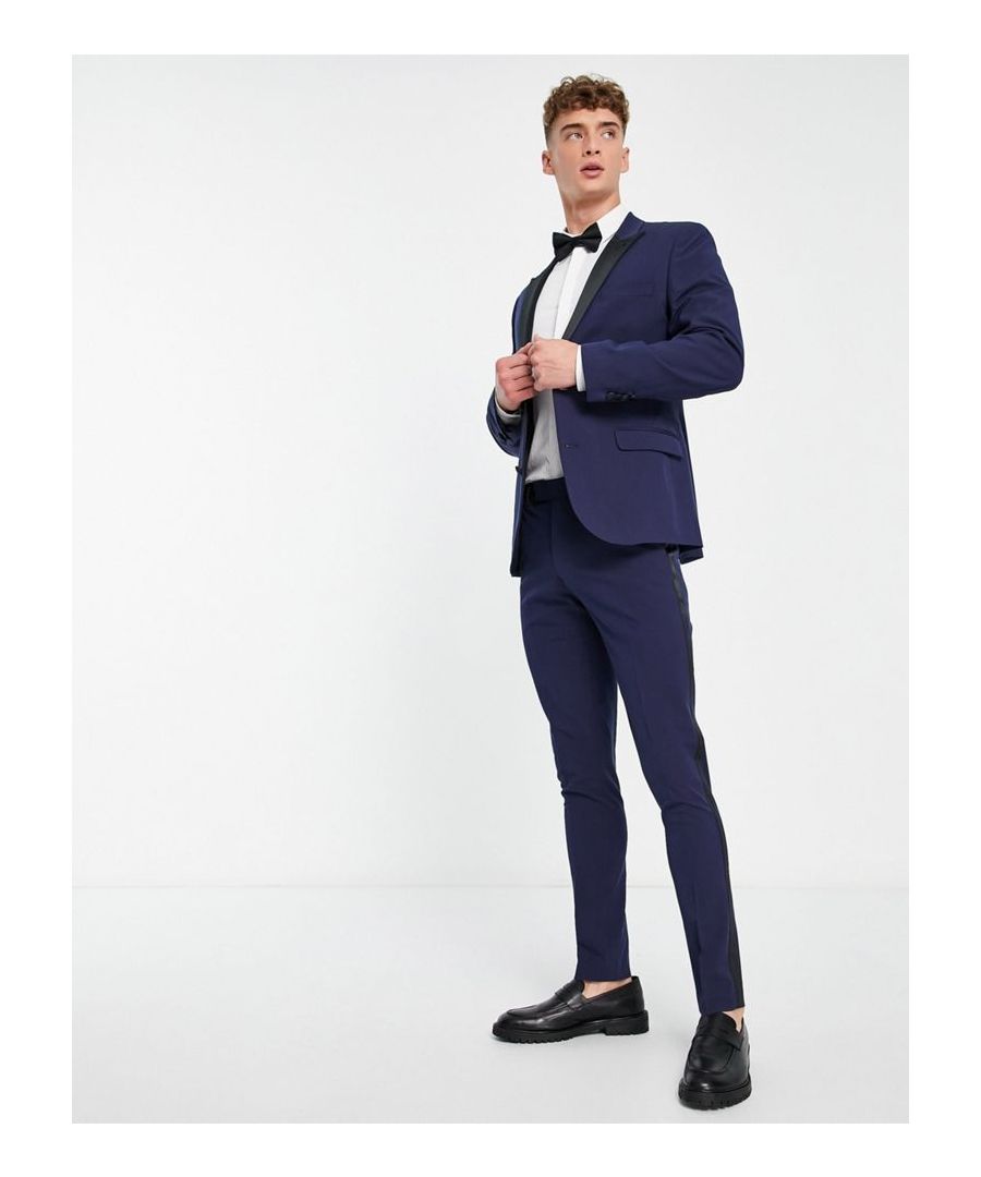 Trousers & Chinos by ASOS DESIGN Do the smart thing Regular rise Belt loops Functional pockets Skinny fit Sold By: Asos