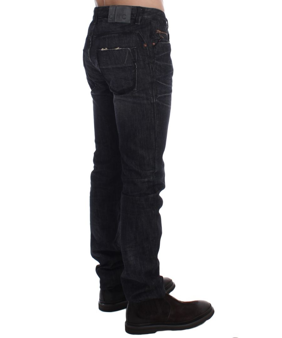 Image for Costume National Gray Slim Fit Cotton Denim Pants Jeans