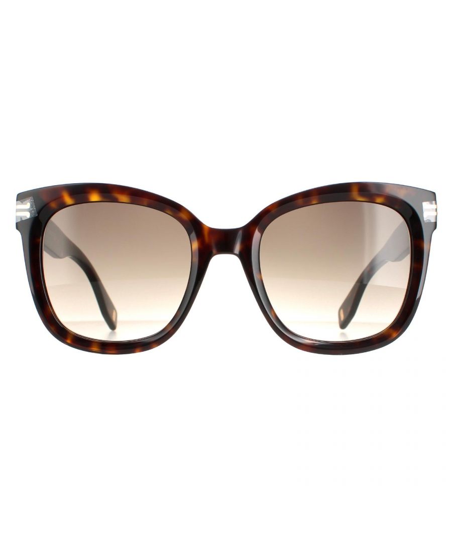 Marc Jacobs Square Womens Brown Havana  Brown Gradient  MJ 1012/S  Sunglasses are a sleek square design crafted from lightweight acetate. The Marc Jacobs logo features on the inner side of the temples for brand authenticity.