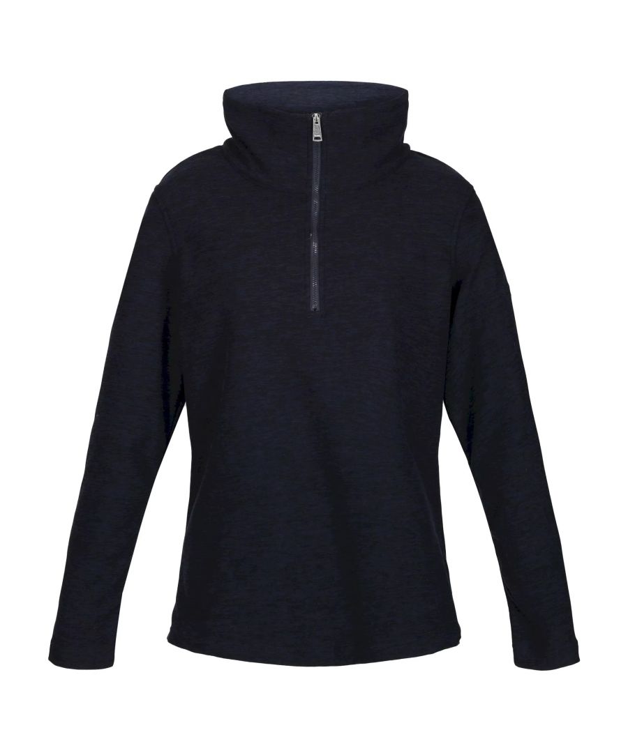 Material: 100% Polyester. Fabric: Fleece, Marl, Soft Touch. 220gsm. Design: Plain. Hardwearing, Side Vents. Sleeve-Type: Long-Sleeved. Neckline: Standing Collar, Turn Down Collar. Fastening: Contrast Zip, Half Zip.