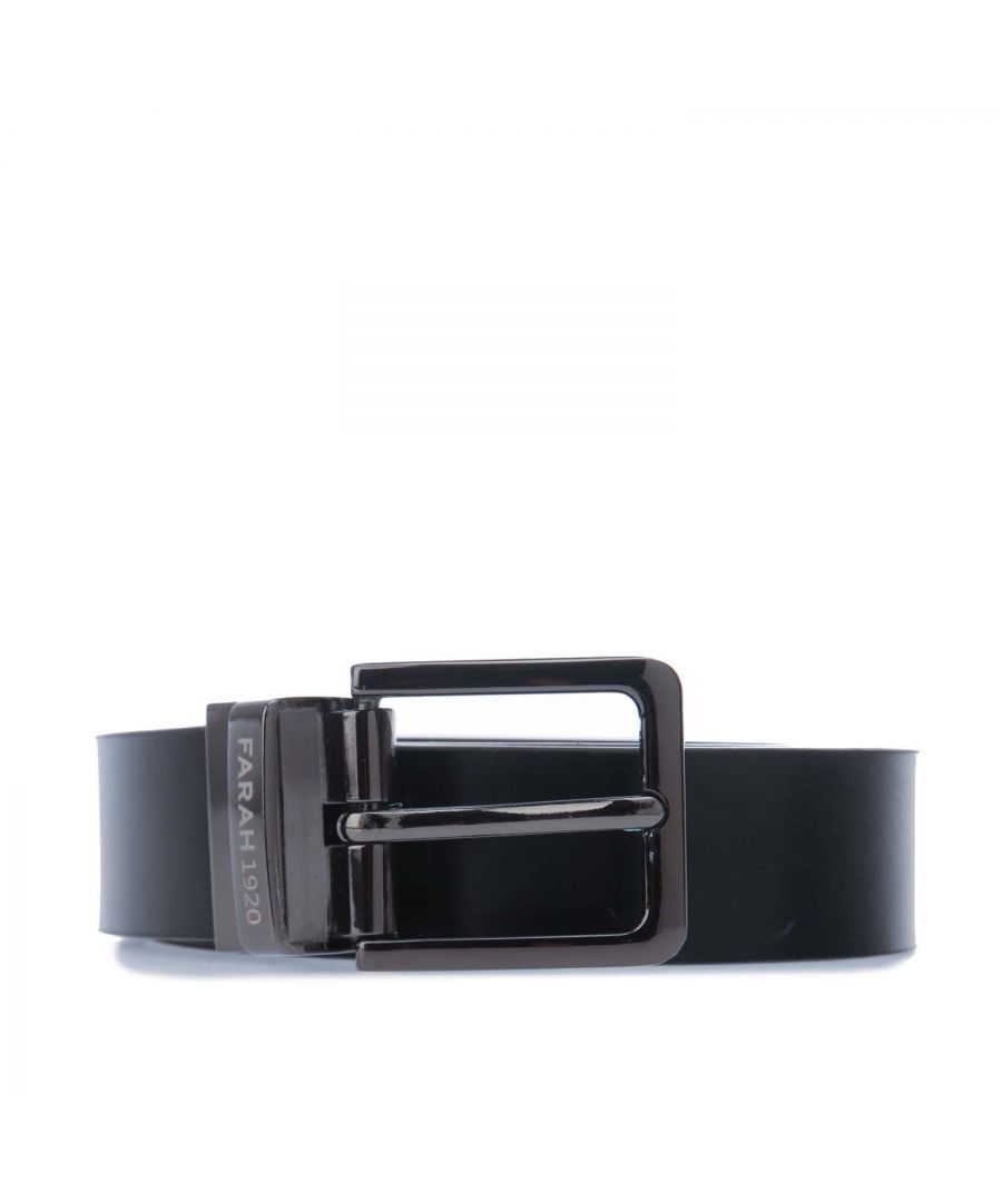 Mens Farah Goodwood Reversible Belt in Black or Brown- Reversible buckle so you can wear as a Black or a Brown belt.- Metal buckle.- Embossed branding.`- Main material: 100% leather.- Ref: AW21FAROP003