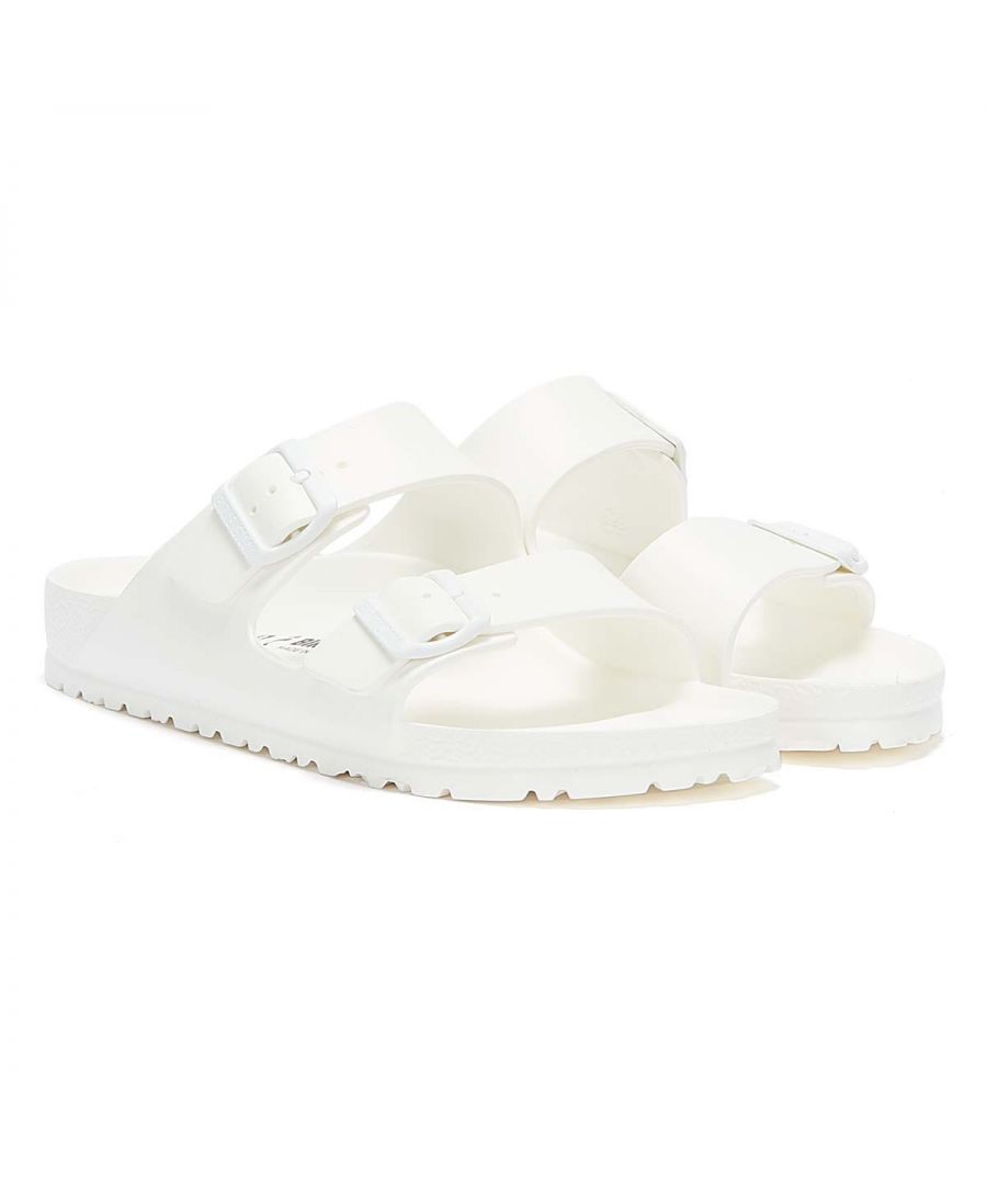 These sandals from Birkenstock are super lightweight due to its all over EVA construction. Two adjustable straps with brand detailing and comfortable arched midsole. Perfect for all water activities!