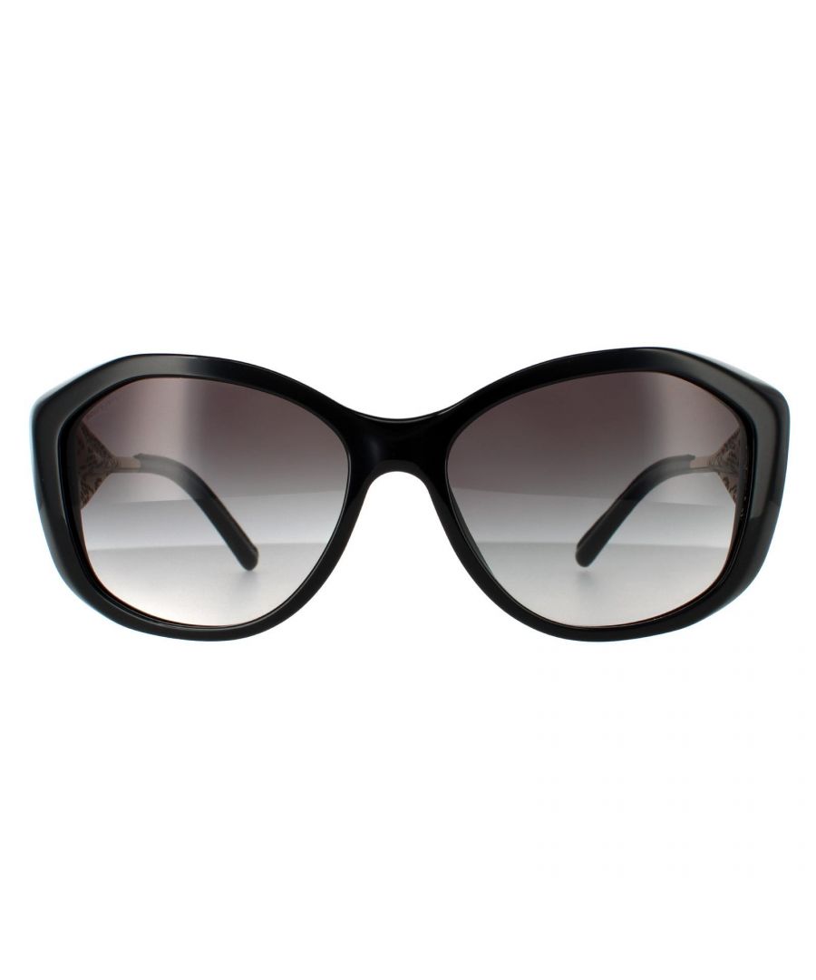 Burberry Butterfly Womens Black Grey Sunglasses BE4208Q feature a punctuated floral pace pattern lasered into a distinctive design at the temples and high quality handstitched leather temple tips add luxury and class to these stunning Burberry shades.