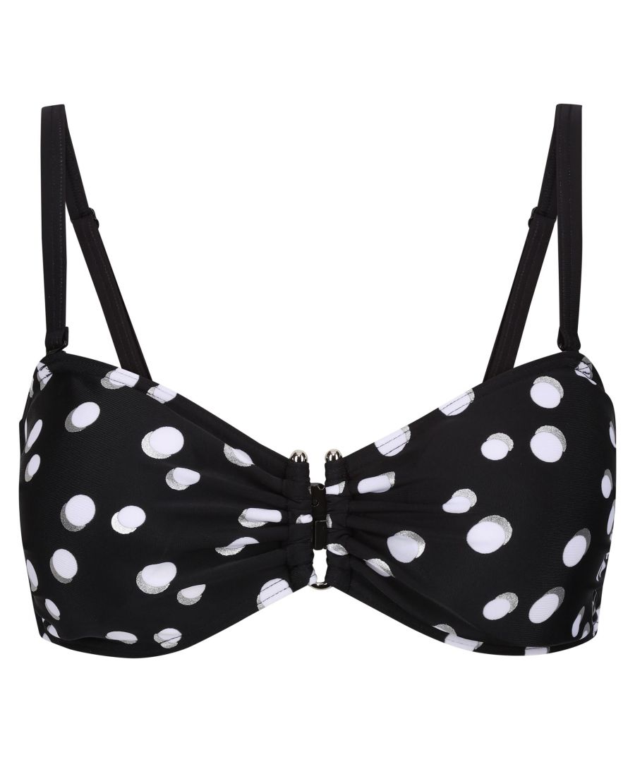 Regatta Womens/Ladies Aceana III Polka Dot Bikini Top (Black/White) - Size 12 UK