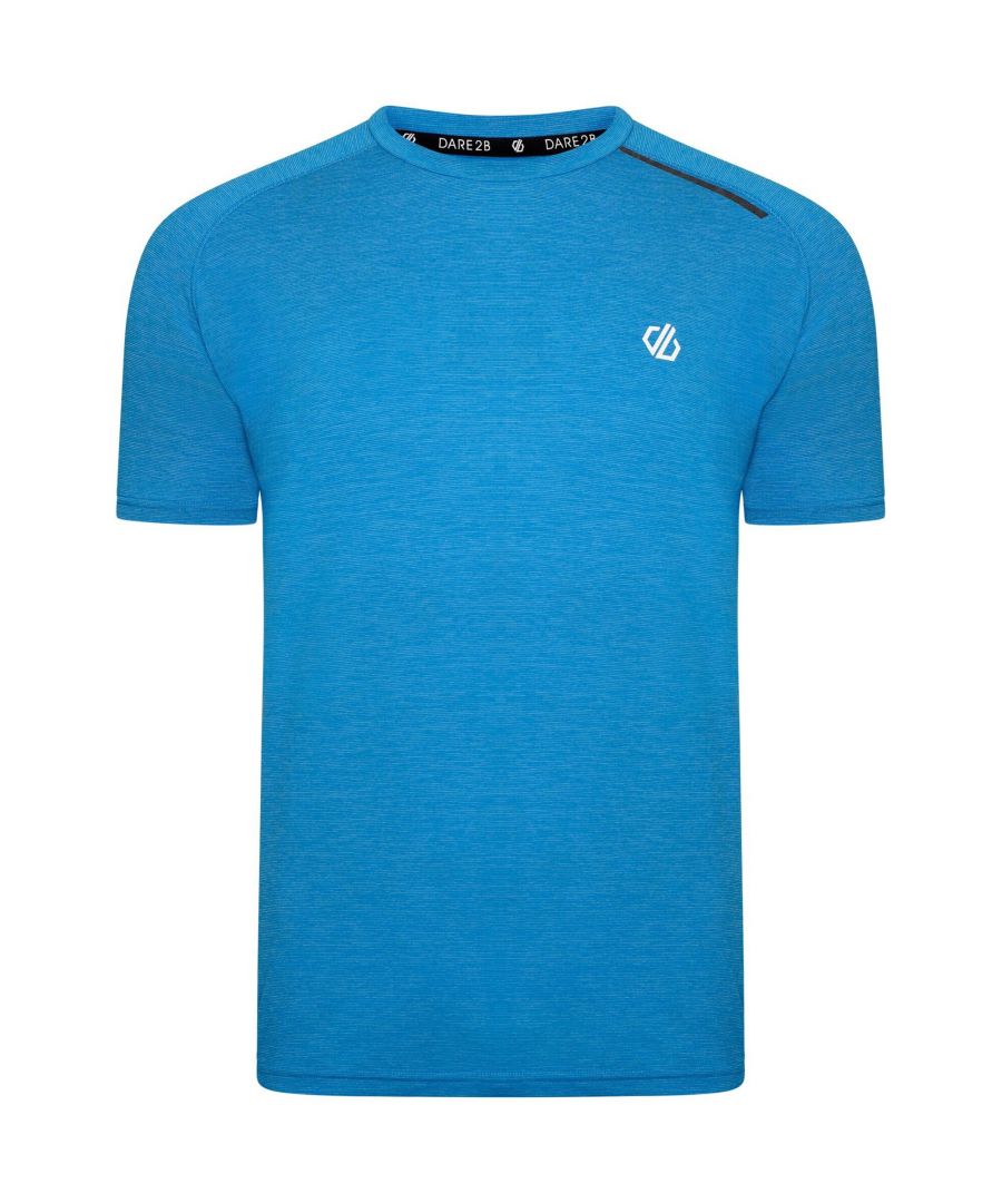 92% Polyester, 8% Elastane. Fabric: Soft Touch. Design: Logo, Marl. Neckline: Round Neck. Sleeve-Type: Short-Sleeved. Fabric Technology: Anti-Bacterial, Lightweight, Q-Wic Plus. Reflective Detail.