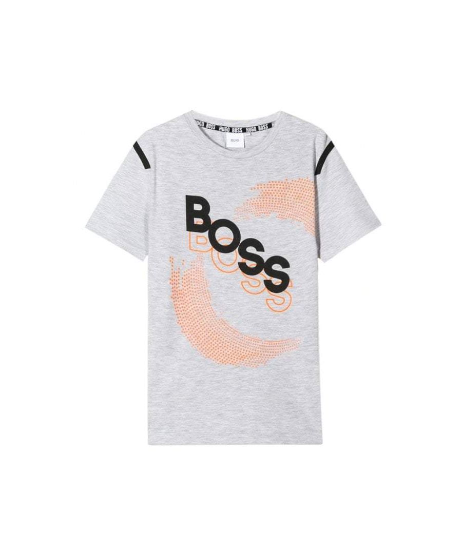 Image for Hugo Boss Boys Graphic T-Shirt Grey
