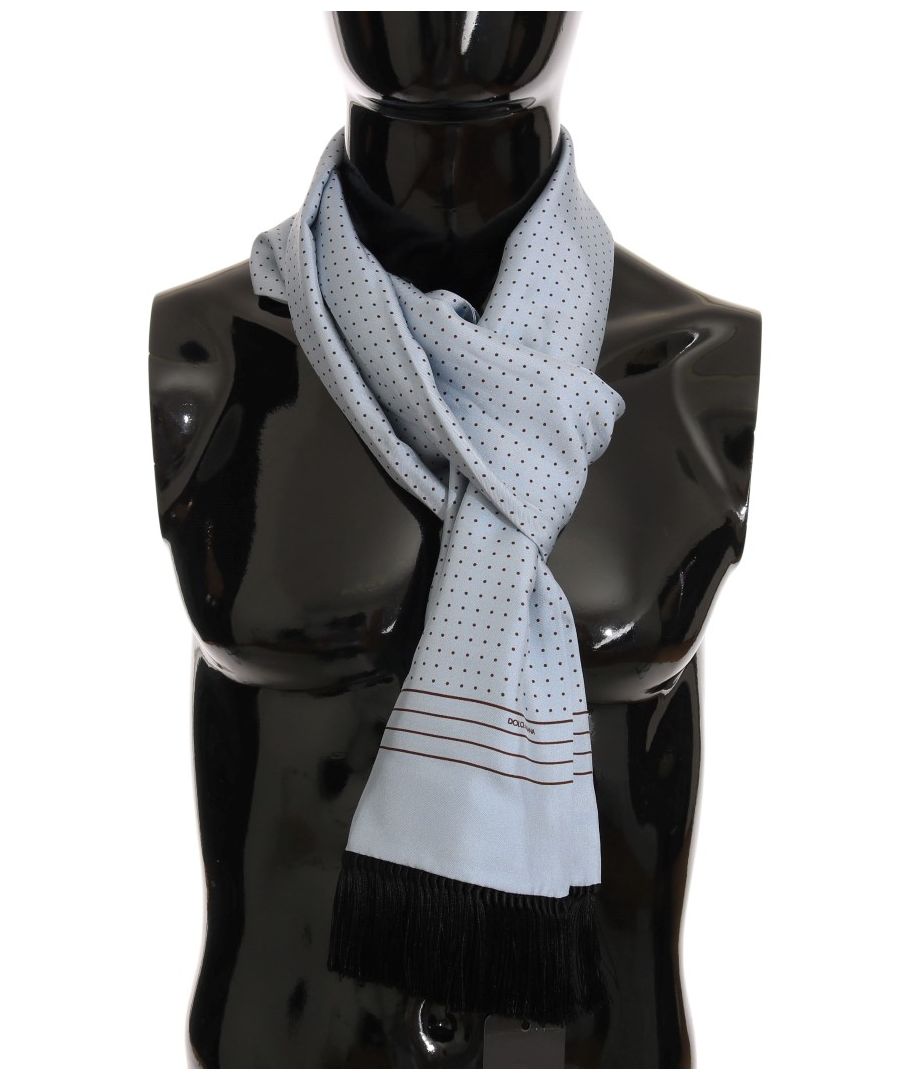 Dolce & ; Gabbana Gorgeous brand new with tags, 100% Authentic Dolce & ; Gabbana Mens scarf wrap. Matériel : 100% Silk Couleur : Blue with polka dot pattern Fringes Logo details Made in Italy SIZE : 32cm x 180cm