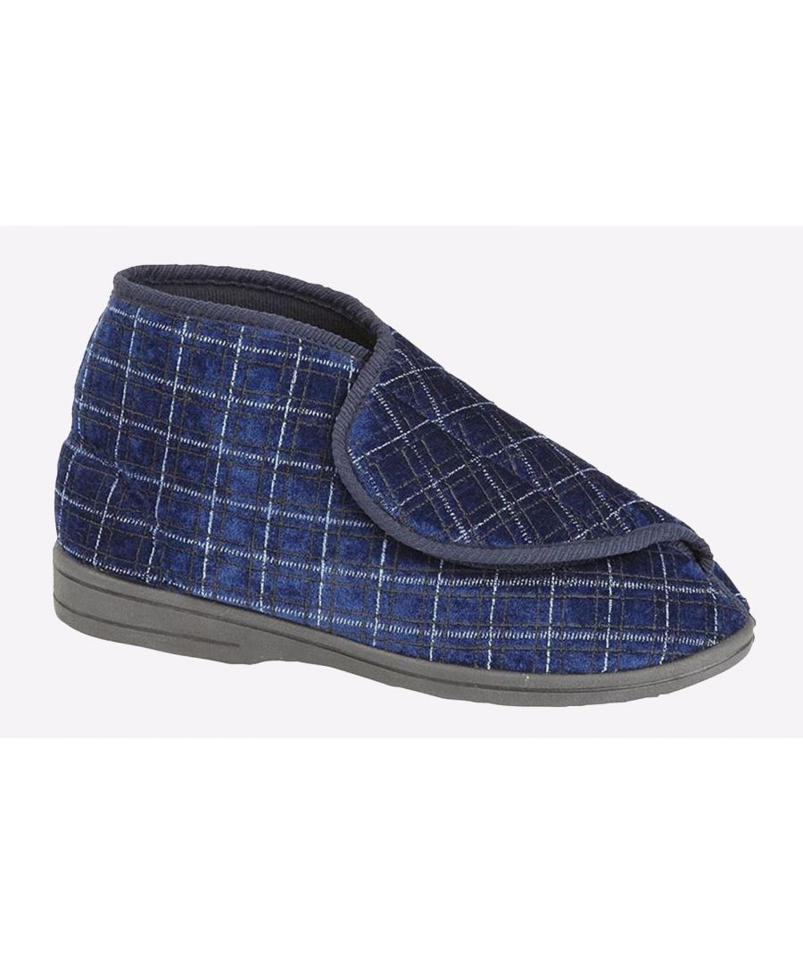 Zedzzz Bertie Bootee Slippers Mens - Navy - Size UK 7