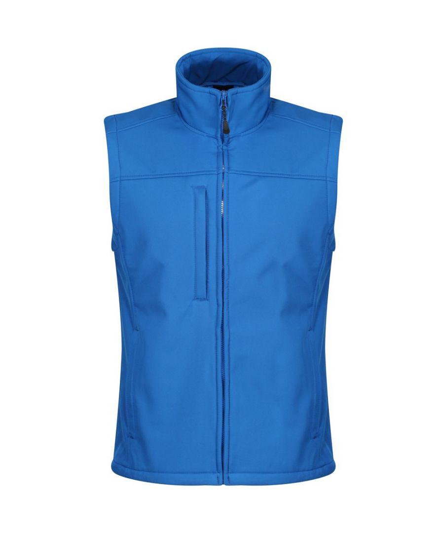 Regatta Mens Flux Softshell Bodywarmer / Sleeveless Jacket Water Repellent And Wind Resistant - Blue - Size X-Large