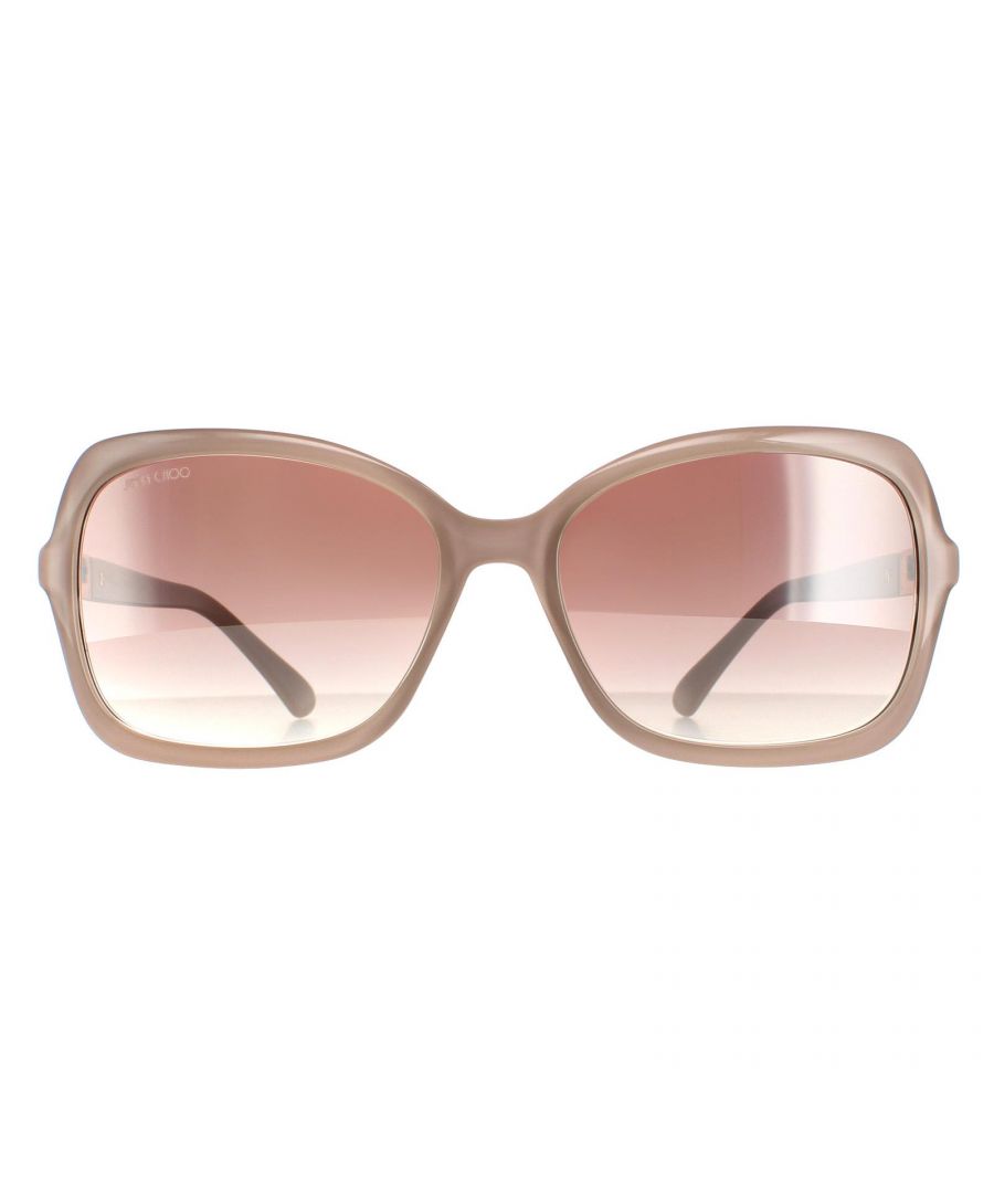 Jimmy Choo Butterfly Womens Nude  Brown Silver Mirror BETT/S  BETT/S are a fashionable butterfly style crafted from lightweight acetate.  The Jimmy Choo logo features on the slender temples for brand authenticity.