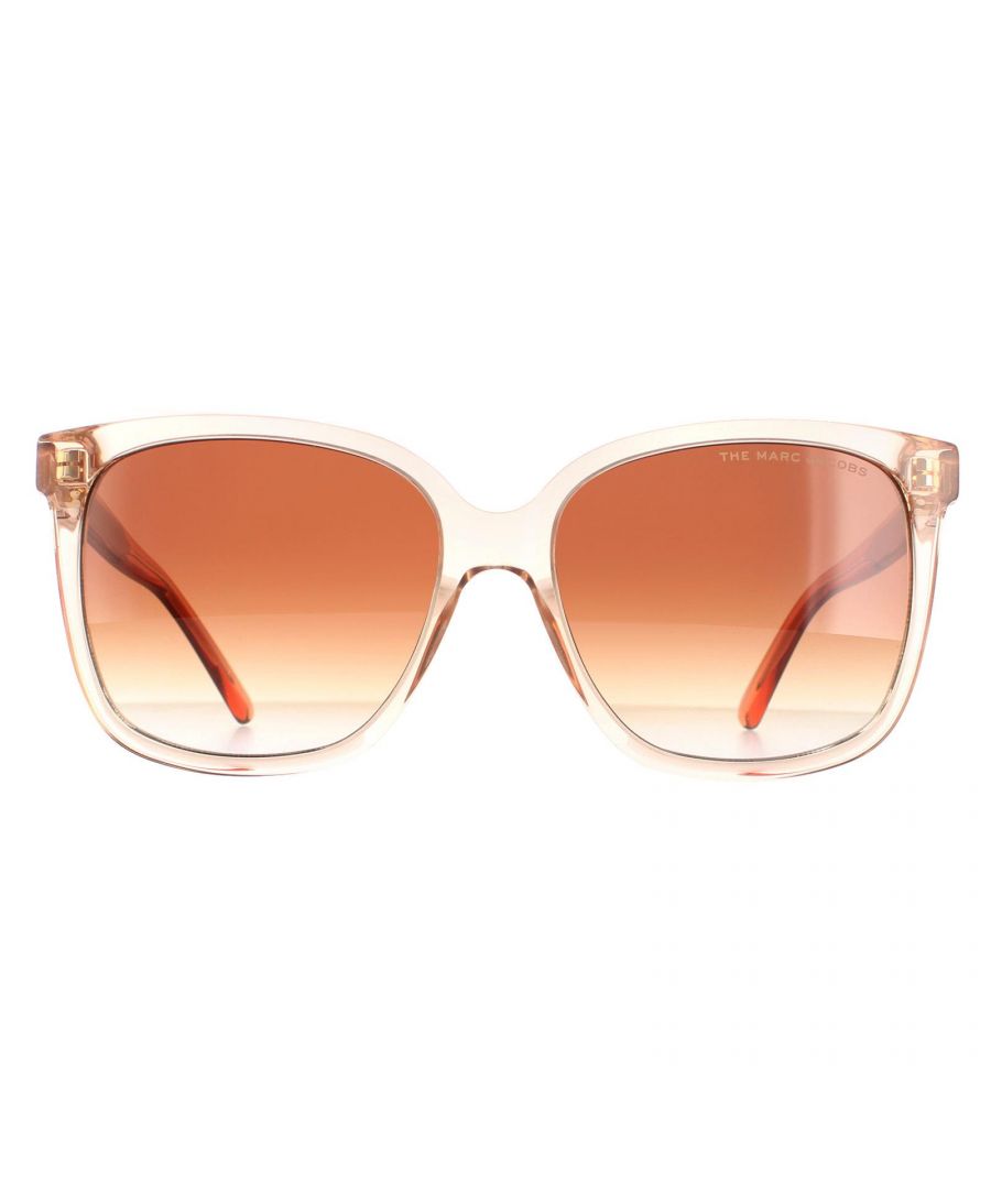 Marc Jacobs Square Womens Orange Beige  Brown Gradient  MARC 582/S  Sunglasses are a fashionable square style crafted from lightweight acetate. The Marc Jacobs logo is embedded on the slender temples for brand authenticity.