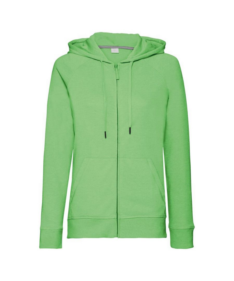 Russell Womens/Ladies HD Zipped Hood Sweatshirt (Green Marl)