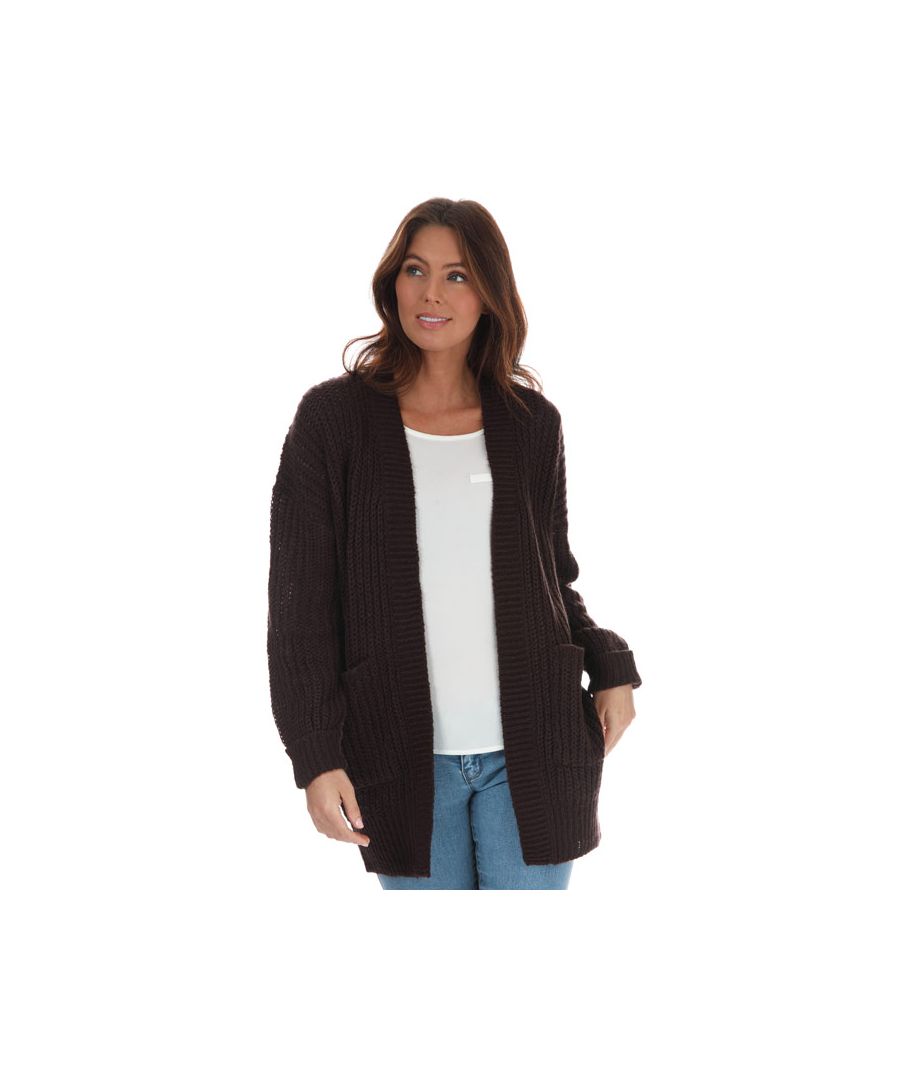 Image for Women's Brave Soul Open Cardigan in Chocolate