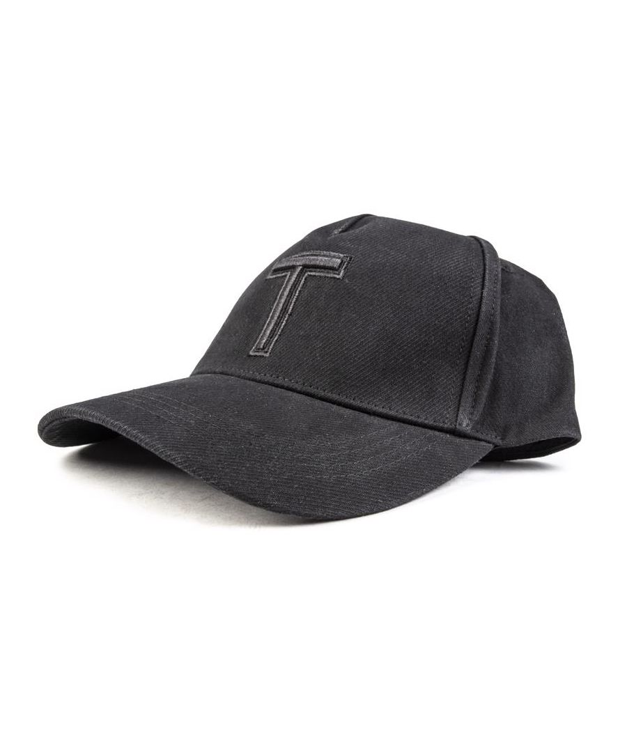 Mens black Ted Baker kayila cap, manufactured with cotton. Featuring: ted branding, 6 panel, adjustable closure, curved brim and one size.
