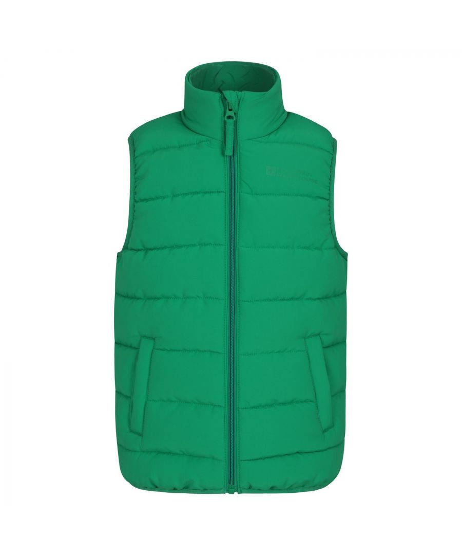 Mountain Warehouse Childrens Unisex Childrens/Kids Rocko Plain Padded Gilet (Green) - Size 11-12Y