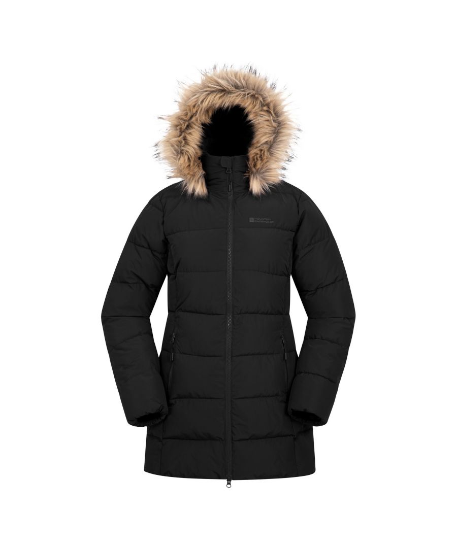 Mountain Warehouse Womens/Ladies Nola Long Padded Jacket (Black) - Size 18 UK