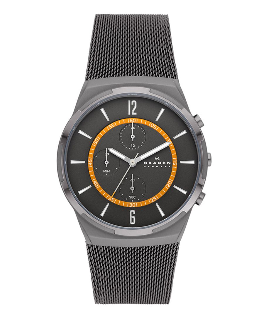 Skagen Melbye Chronograph Mens Grey Watch SKW6804 Stainless Steel - One Size