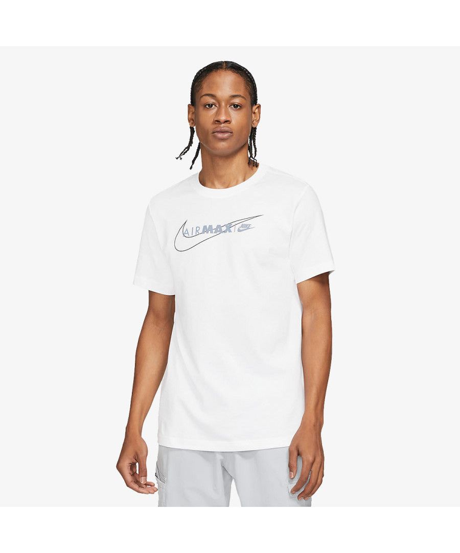 The Nike Air Max T-Shirt is made from soft jersey fabric. It features a graphic that pays homage to the iconic sneaker line.\nColour: White\nStyle Code: DJ5070 100