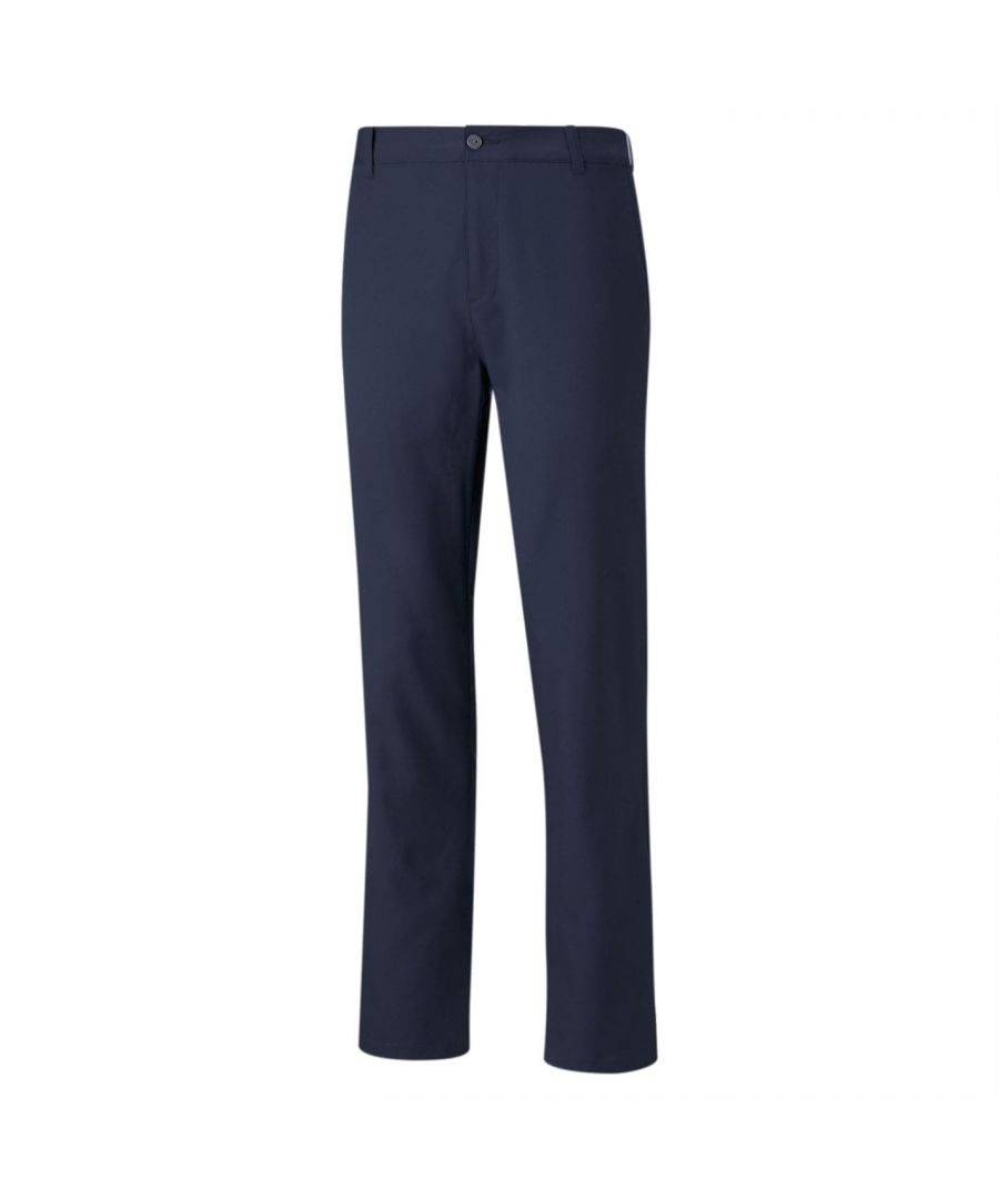 Puma Tech Trousers Mens - These Puma Tech Trousers are crafted with a button fastening waist and a zip up fly for a secure fit. They feature belt loops as well as four pockets for a classic look and are a lightweight construction. These trousers are a solid colouring throughout designed with a signature logo and are complete with Puma branding.