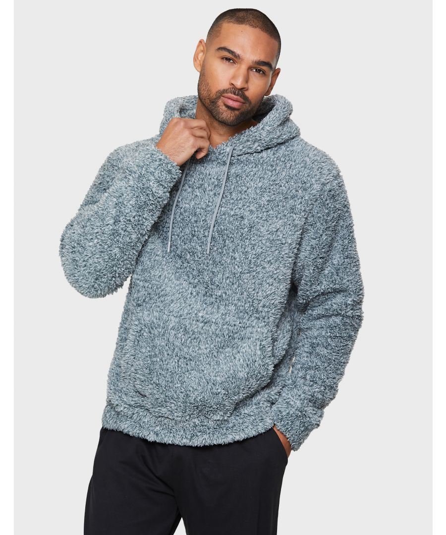 Update your loungewear with this borg hoodie from Threadbare. It features hood with drawstring and a kangaroo pocket with branded logo. Ideal for keeping cosy this season. Other colours and matching bottoms available.