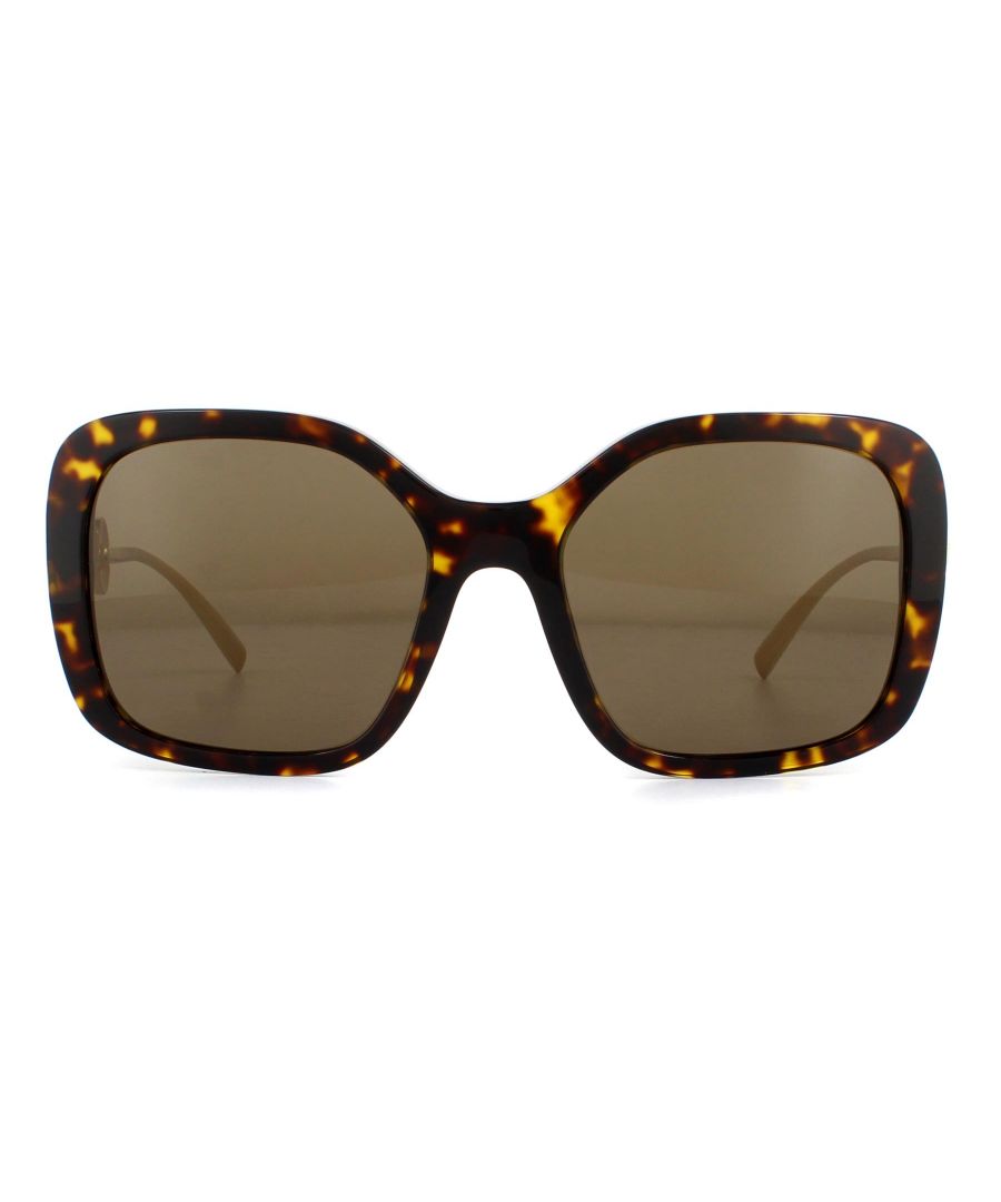 Versace zonnebrillen VE4375 108/73 Havana Dark Brown zijn een prachtig paar Versace -zonnebrillen met de glamoureuze oversized vorm en metalen medusa -koppen die de tempels verfraait voor een opvallende afwerking!