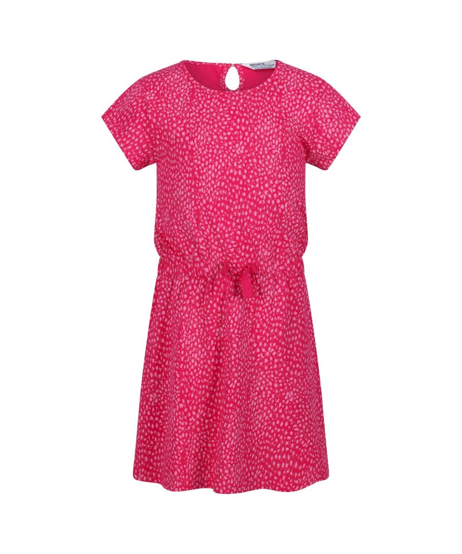 Regatta  Childrens/Kids Catrinel Animal Print Casual Dress (3-4 Years) (Pink Fusion)