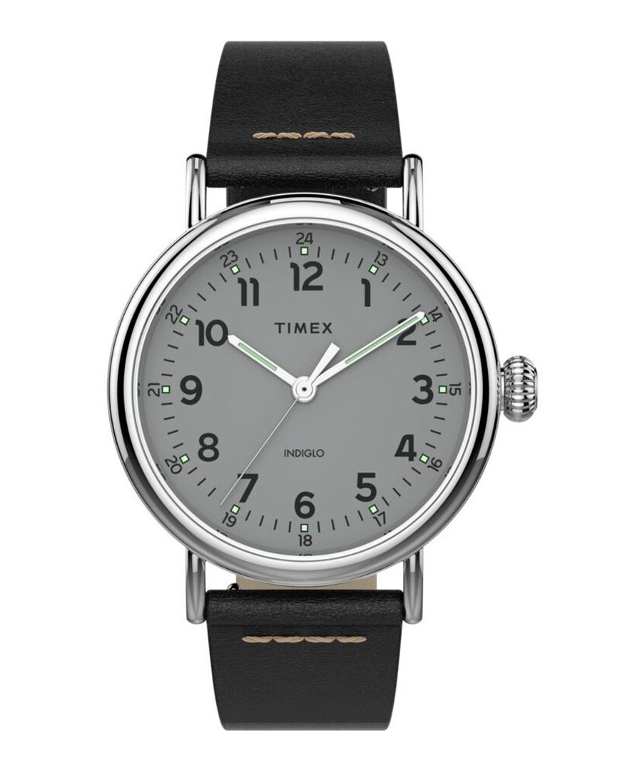 Timex Mens Black Watch TW2T69200 Leather - One Size