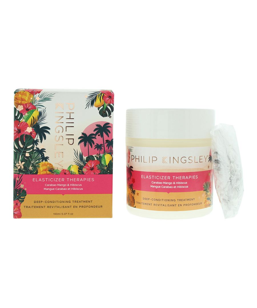 The Philip Kingsley Elasticizer Therapies Carabao Mango & Hibiscus Elasticizer has been designed as a super conditioning pre-shampoo treatment. The Elasticizer helps improve the health of the hair by hydrating it, conditioning and repairing it hair, whilst also strengthening it, which helps to reduce breakages. The Elasticizer also improves how hair looks, leaving it shiny, glossy and bouncy whilst also fighting frizz. As well as helping hair look and feel great the Elasticizer is also scented with a fragrance of Carabao Mango and Hibiscus.