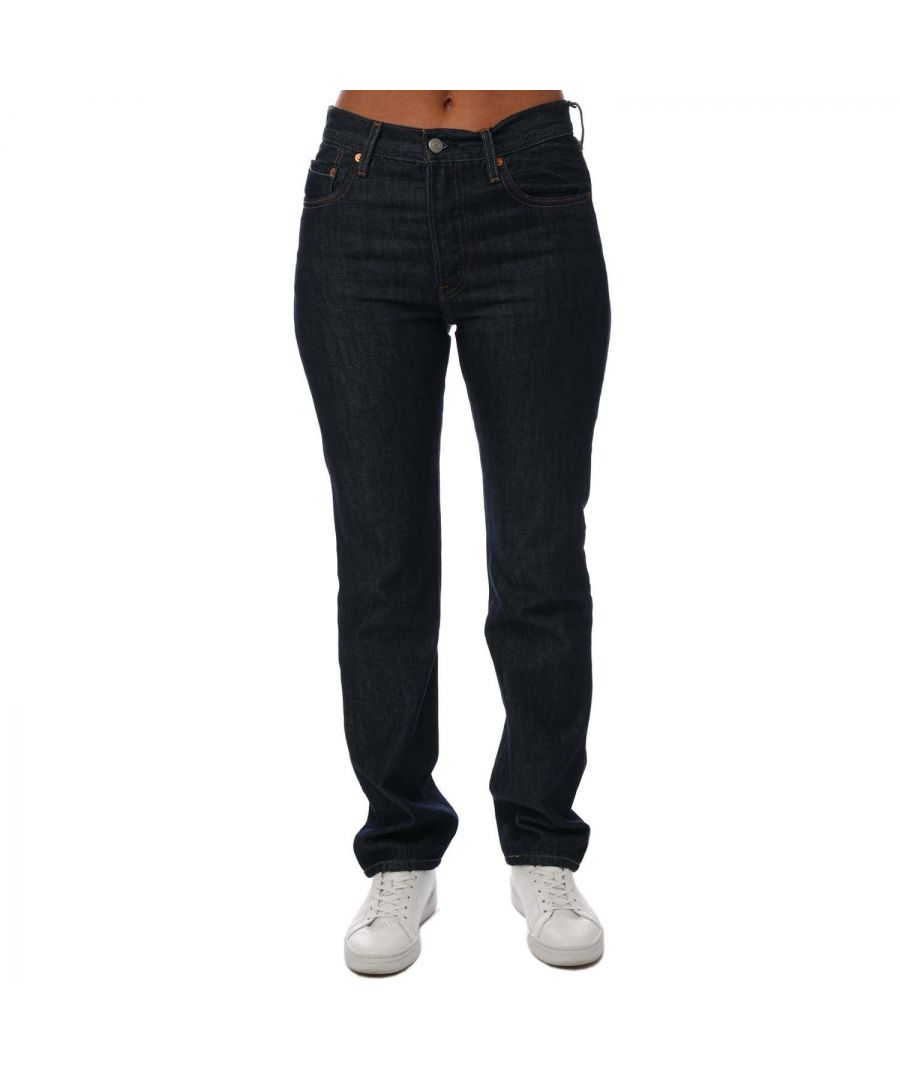 Levi's 501 Across A Plain jeans voor dames, donkerblauw