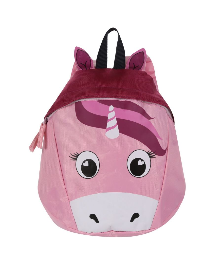 Fabric: Polyester. Fabric Technology: Hardwearing. Design: Unicorn. Handle Features: Grab Handle. Fastening: Zip. Adjustable Shoulder Strap, Padded Straps. Compartments: 1 Main Compartment. Pockets: 1 Security Pocket.