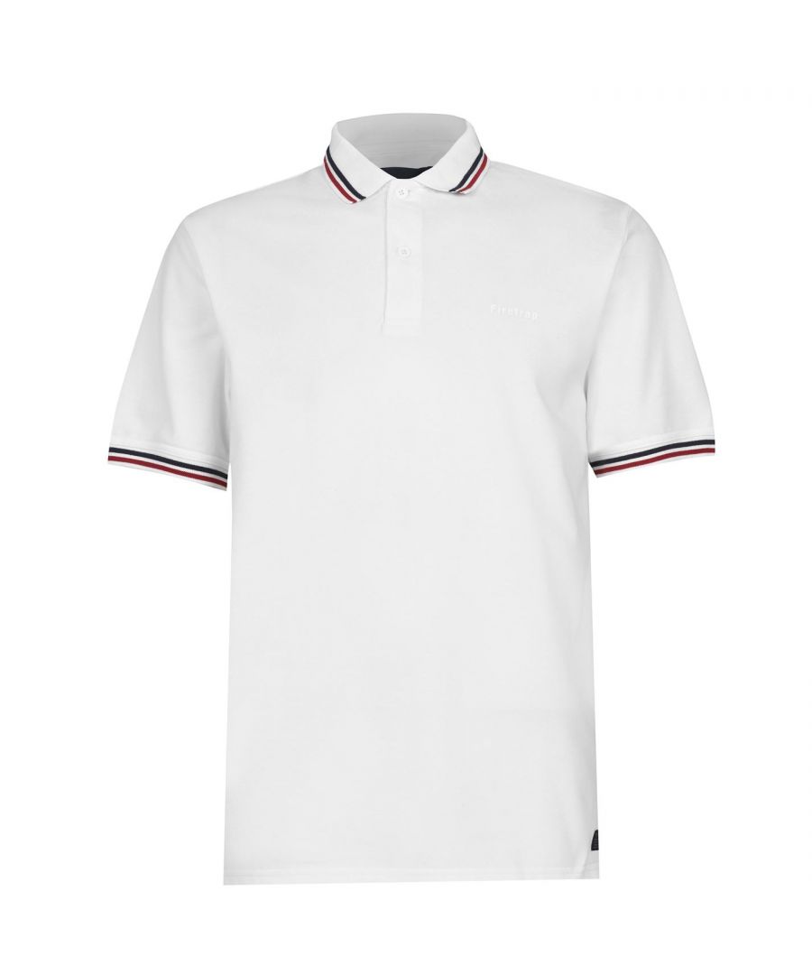 Image for Firetrap Mens Lazer Polo Shirt Short Sleeve Top Tee Ribbed Trim Fold Over Collar