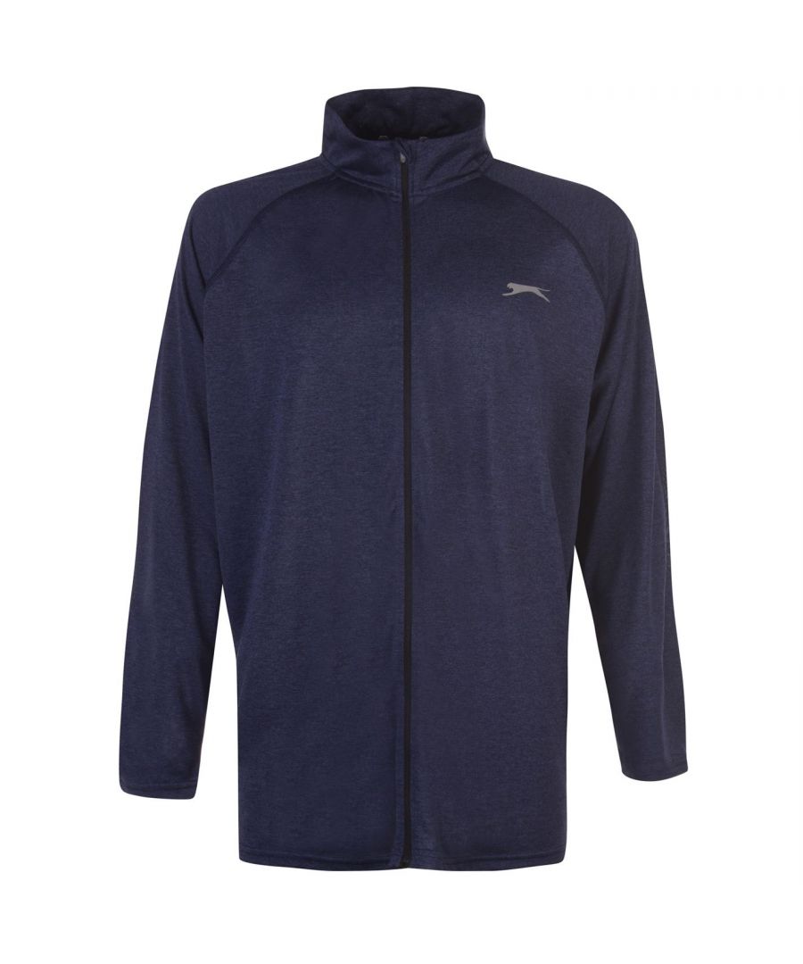 Slazenger Arc Tracksuit Top Mens -  Update your activewear collection with this Men's Slazenger Arc Tracksuit Top. It is perfect for any exercise thanks to a soft, lightweight construction, whilst also featuring a full zip front for easy on and off. The look is completed with reflective Slazenger branding, and a marl finish.  > Men's tracksuit top > Full zip front > Lightweight > Stretch > Reflective Slazenger branding > Marl finish > 100% polyester > Machine washable