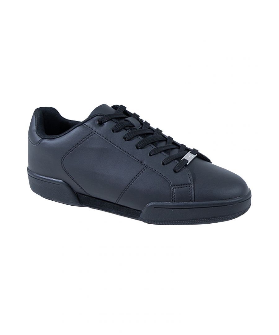 Luke 1977 Mens Foreman Premium PU Trainers in Black - Size UK 10