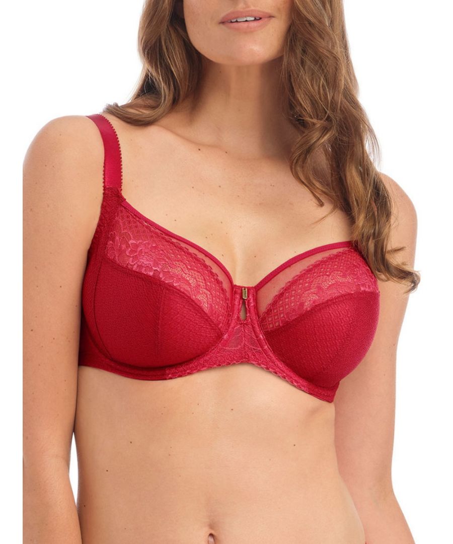 Fantasie Ann-Marie Side Support Full Cup Bra, offers a lighter look whilst providing great support and comfort with its sheer mesh layers at the top of the cups. This bra is underwired with fully adjustable straps alongside hook and eye fastening.