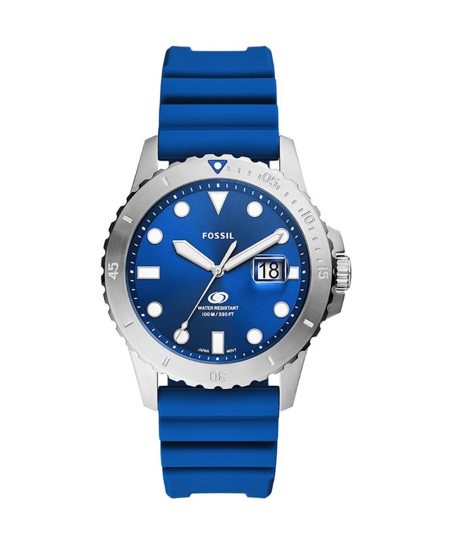 Fossil Blue Mens Watch FS5998 Silicone - One Size
