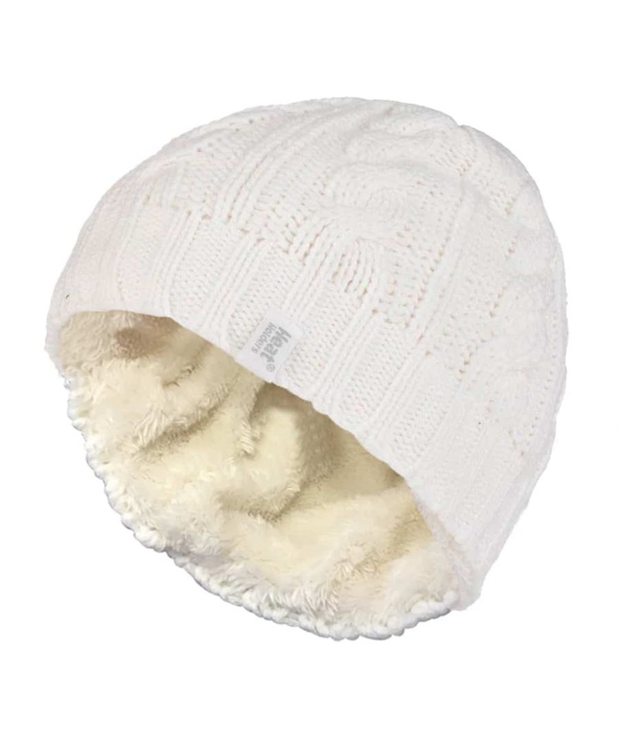 Image for Women's Thermal Fleece Lined Cable Knit Winter Hat