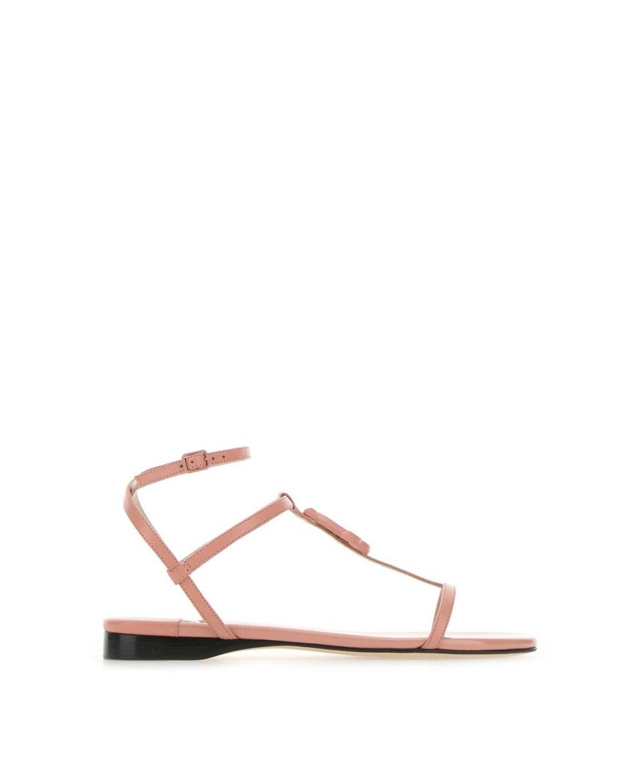 Yellow nappa leather Alodie sandals