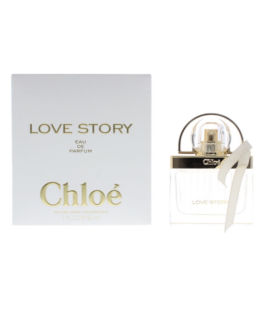 Chloe Love Story by design house Chloe was launched in 2014 inspired by the tender feelings of love and romance. A fresh clean fragrance that sparkles with notes of lemon grapefruit and bergamot a hint of sweetness given by delicious peach pear and black current notes. At the heart we find a beautiful floral bouquet of rose orange blossom and neroli enriched by exotic stephanotis jasmine lay on dreamy base notes. A truly fresh romantic fragrance.