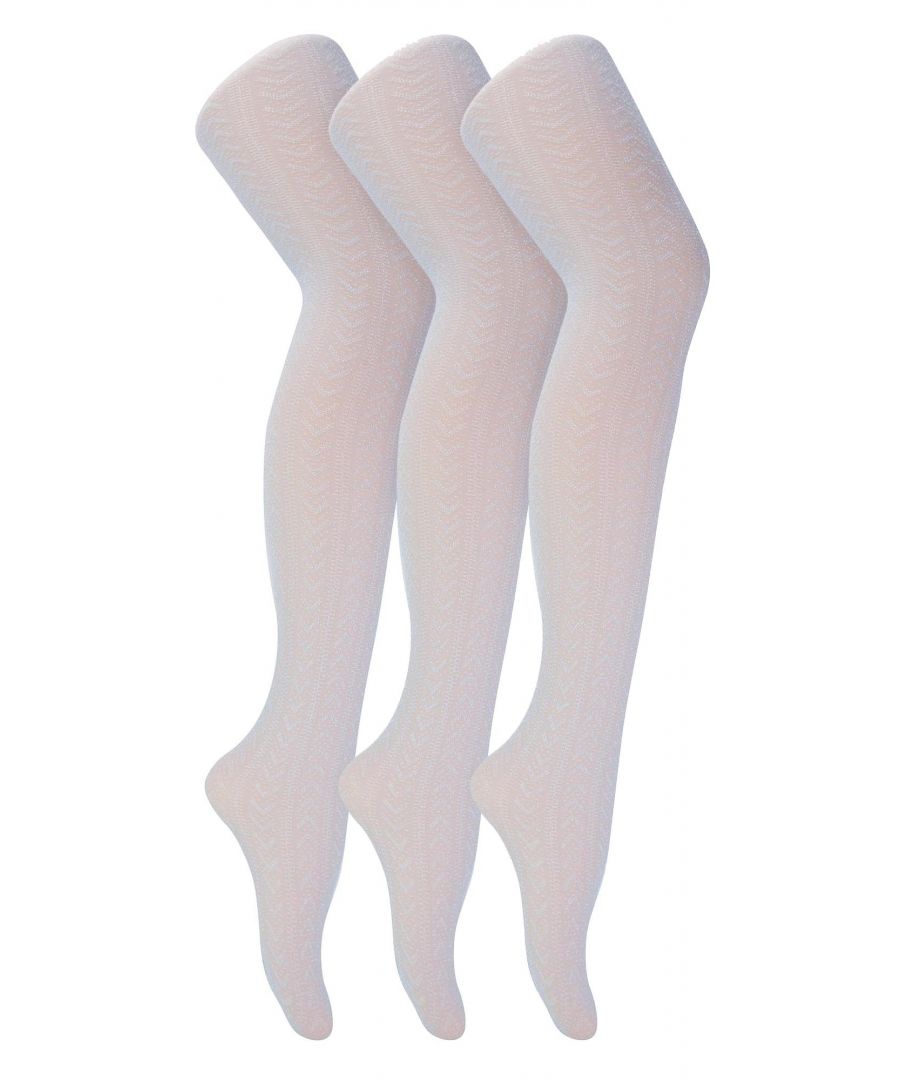 Women's 3 Pair Multipack Chevron Lurex Patterned TightsAre you seeking to add some pizzazz to your ensemble, whether it's a night out, a fancy costume party, or a bachelorette celebration? Look no further than these stunning Chevron & Opaque tights, adorned with sparkling glitter to complement and elevate any outfit. These tights are the ideal finishing touch to make your look pop and stand out from the crowd.Indulge in the assurance of wearing our premium Sock Snob branded tights, where quality is our top priority. These designer tights boast a velvety smooth texture, ensuring a cosy and snug fit against your legs. We have included a touch of glamour with an added sparkle.Not only are these tights incredibly soft and easy to wear, but they also make for an excellent gift option for those who adore adding a touch of uniqueness to their style or appreciate a touch of sparkle. With a soft and gentle feel against the skin, these tights are a must-have in any fashion-forward individual's wardrobe. You don't have to break the bank to enjoy quality hosiery that delivers both style and function. Our 3 pair multi-pack offers incredible value for money, giving you the flexibility to mix and match your tights with different outfits.Whether as a present or a treat for yourself, these tights will guarantee a standout look. Our tights provide a hassle-free and comfortable experience, making them a wardrobe must-have.Available in 3 Colours: Black/Silver, White/Silver & Black/Gold and made from 94% Nylon, 4% Elastane. They're One Size: 8-14’ UK & you can machine wash them but we recommend hand washing to prevent snagging.Extra Product DetailsLadies Lurex Tights3 Pair Value PackChevron/Opaque StylesIdeal For Parties & Nights Out3 Colours AvailableSoft & ComfortableMade From NylonGlitter & Sparkle DesignA Great Gift IdeaOne Size: 8-14’ UKHand Wash Recommended