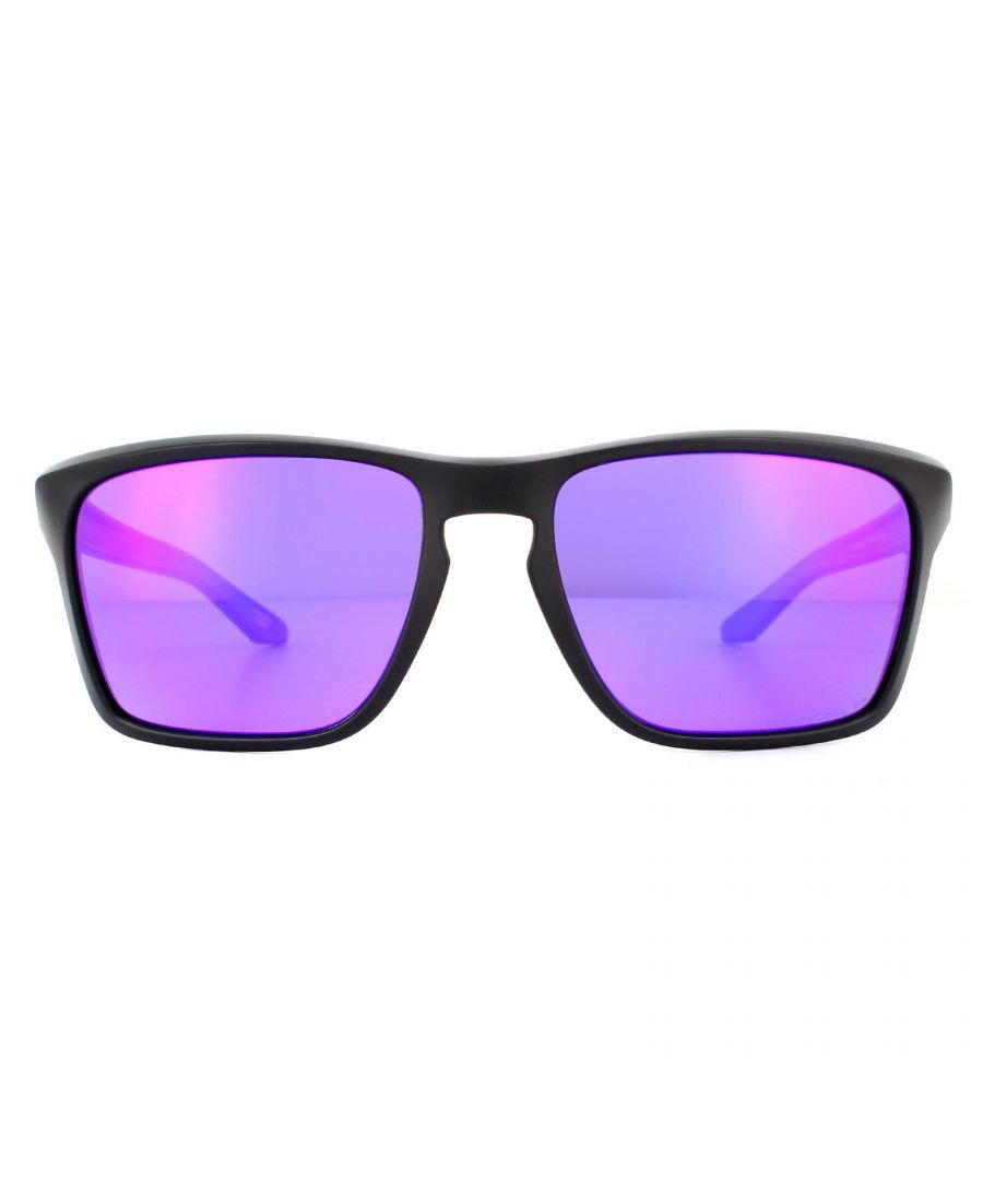 Oakley Mens Sunglasses Sylas OO9448-13 Matte Black Prizm Violet Polarized - One Size