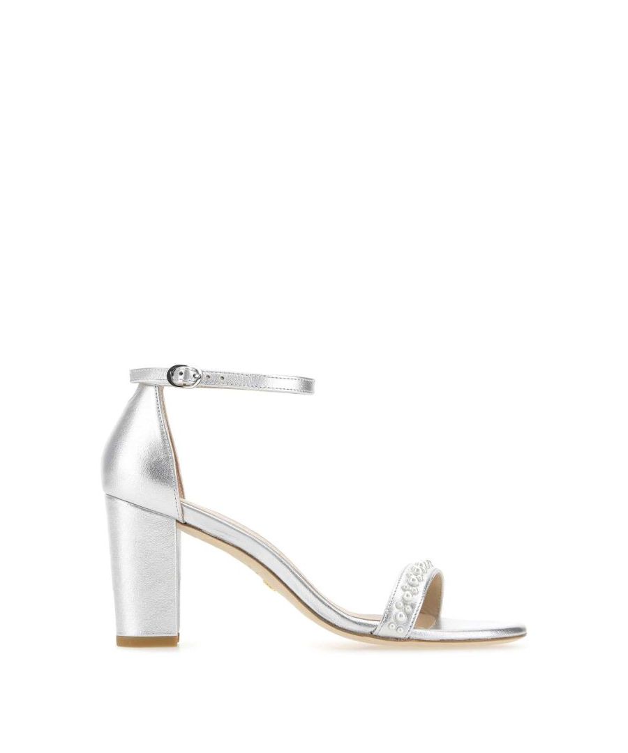 Silver leather NearlyNude sandals