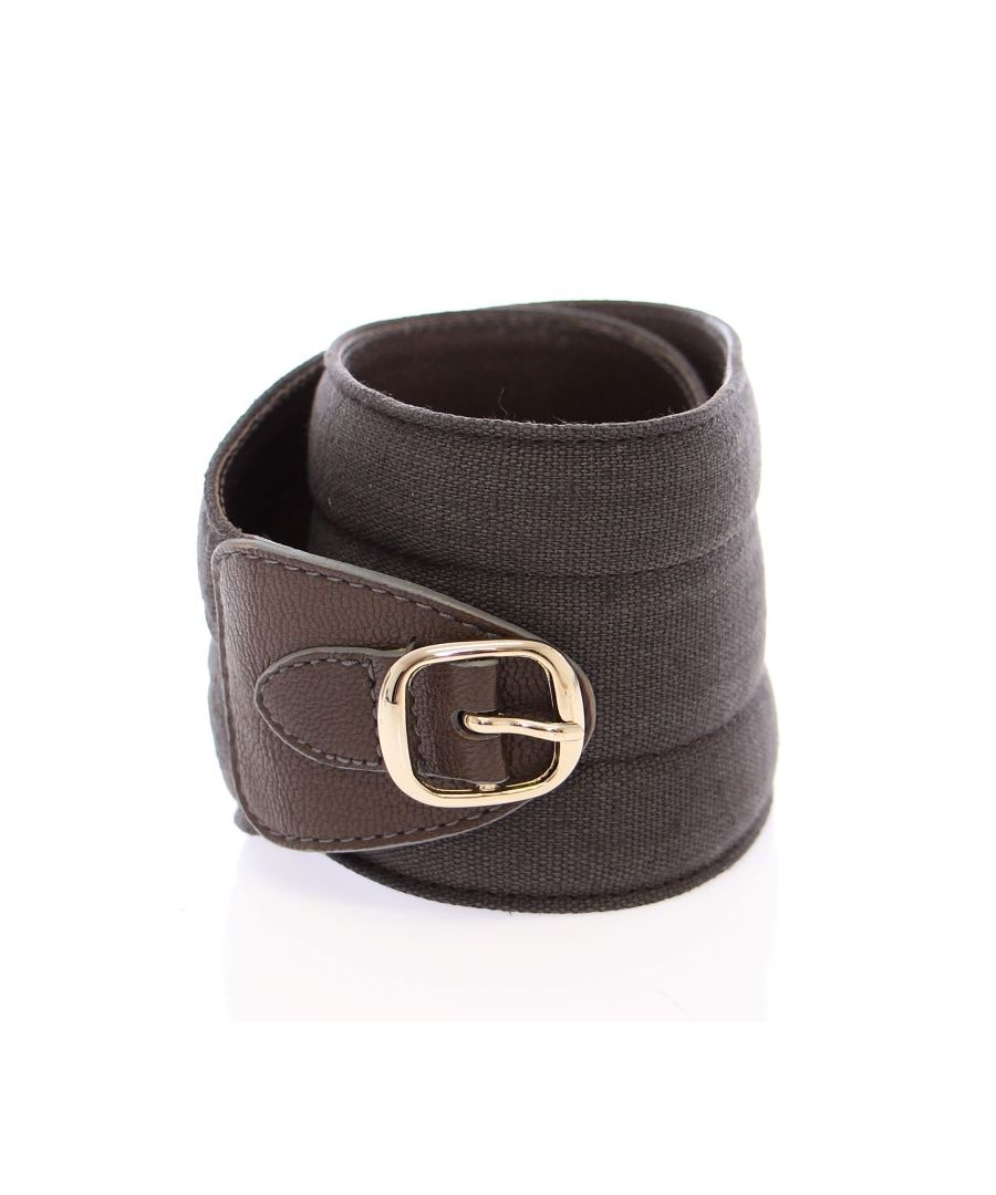Dolce & Gabbana D&G Waist Belt Schitterend gloednieuw met tags, 100% Authentieke Dolce &Gabbana D&G Waist Belt. Dit item komt uit de Dolce &Gabbana D&G collectie. Logo details. Gemaakt in Italië. Materiaal: 60% Linnen 40% Leer Breedte: 8cm