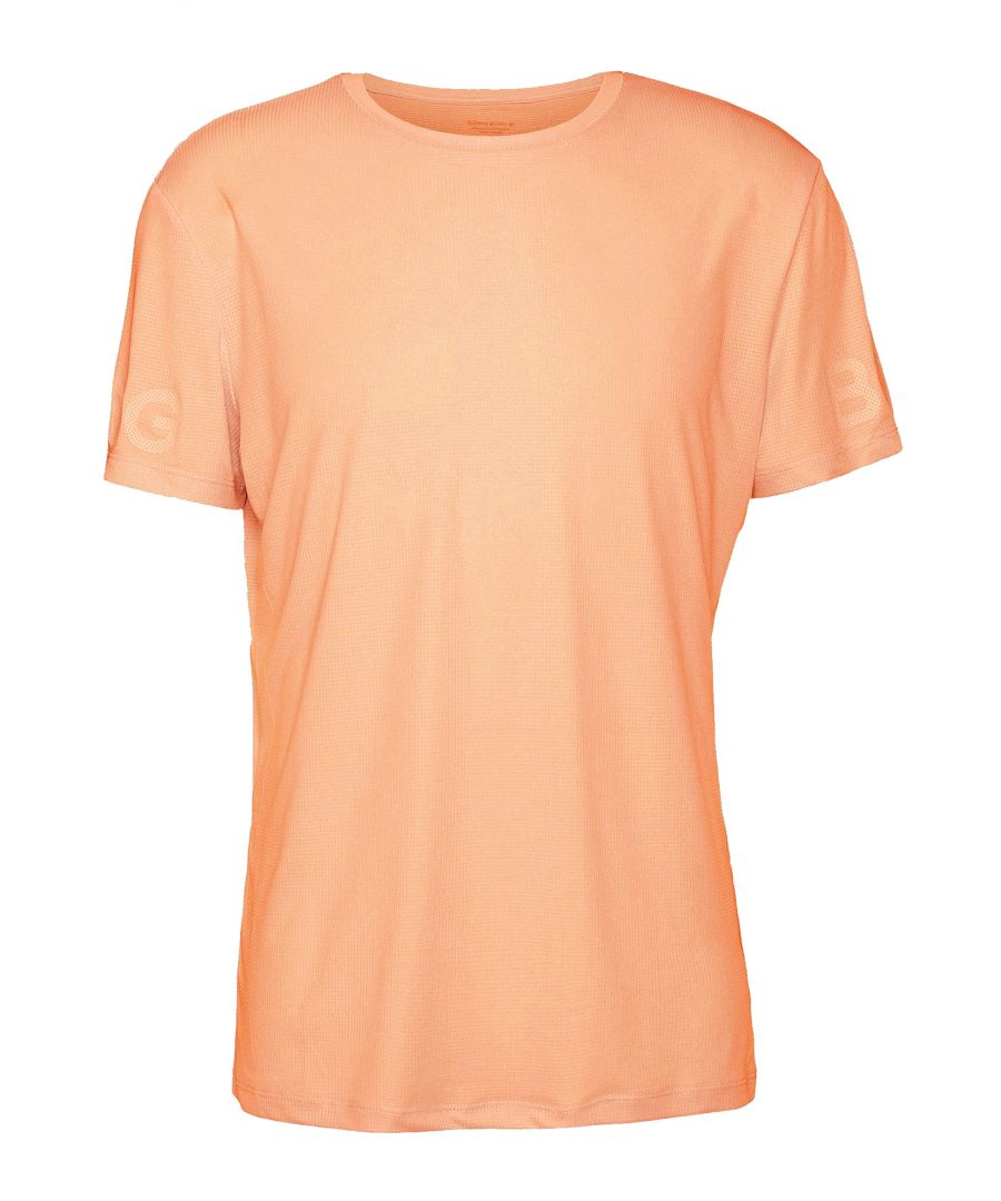 Bjorn Borg Björn - Mens Light Short Sleeve Training T-Shirt - Orange - Size Small