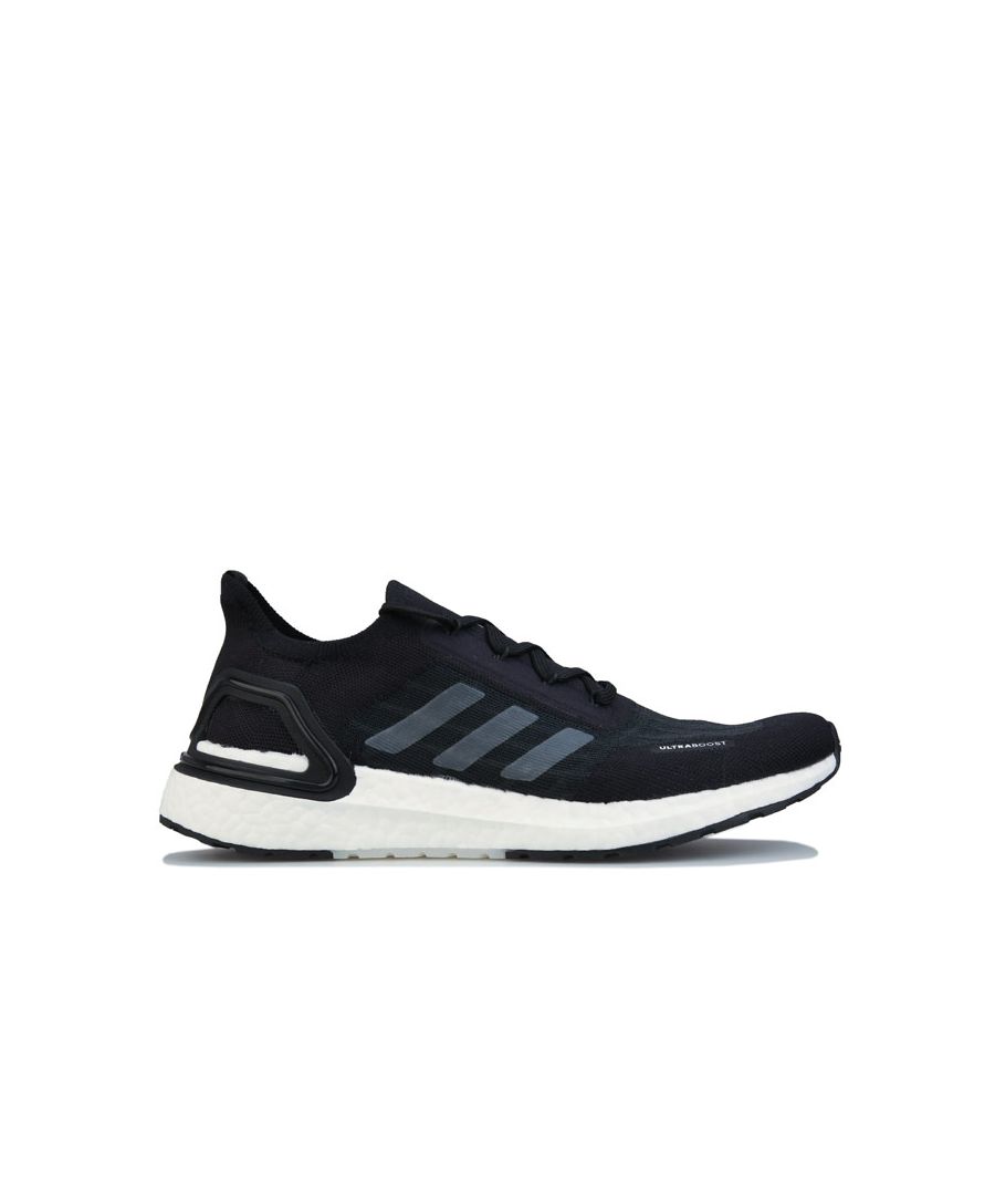 Mens adidas Ultraboost Summer.RDY Running Shoes in black - white.- adidas Primeknit monofilament upper.- Lace closure.- Responsive Boost midsole.- Breathable SUMMER.RDY.- Snug  sock-like fit.- Stretchweb outsole with Continental™ Rubber.- Textile and synthetic upper  Textile and synthetic lining  Synthetic sole.- Ref.: EG0748