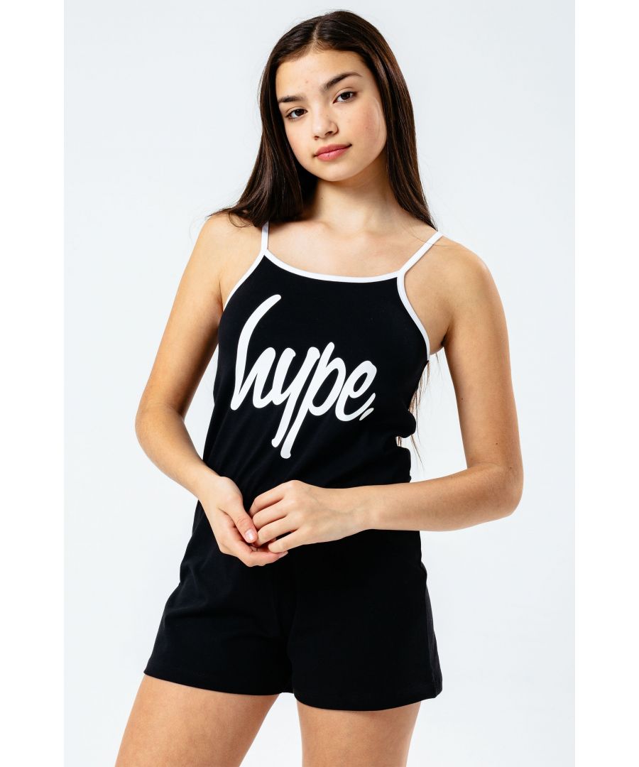 Image for Hype Black Kids Strappy Playsuit