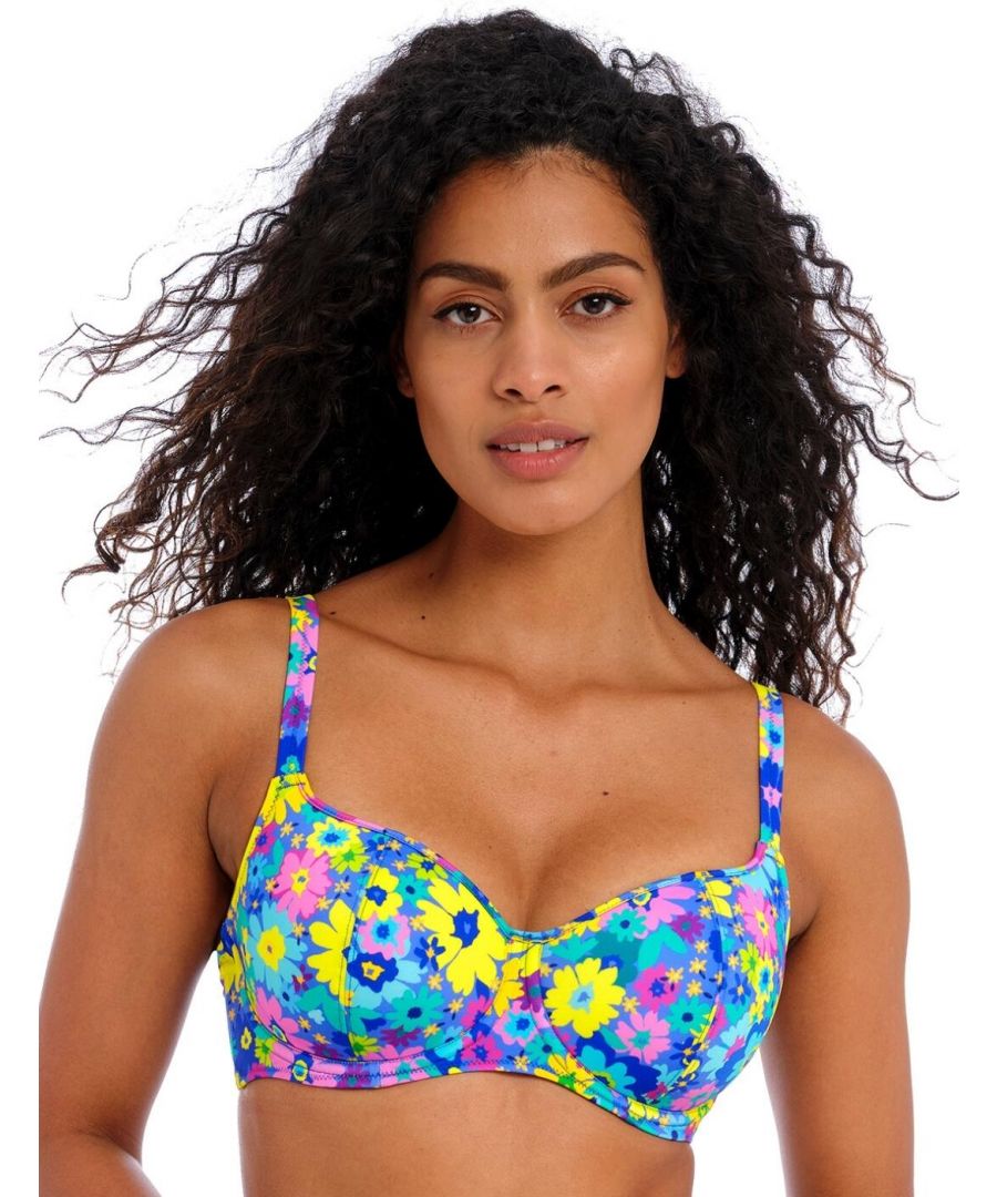 Freya Womens 204303 Garden Disco Sweetheart Bikini Top - Multicolour Elastane - Size 34E